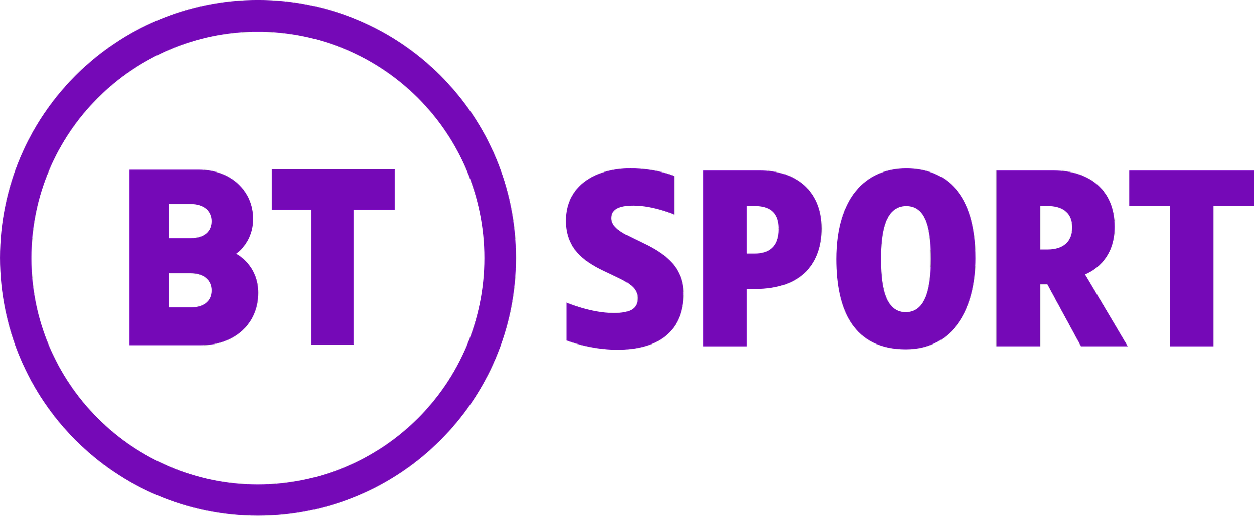 BT Sport logo in purple and black.