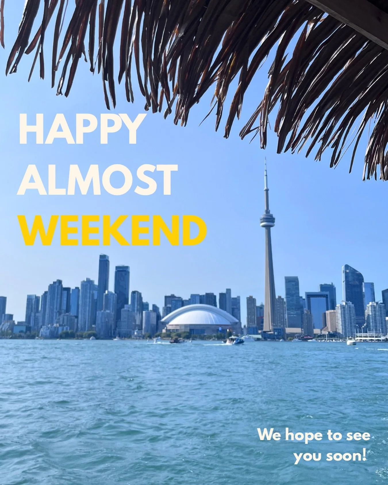 Happy almost weekend. 🌴☀️

You&rsquo;re closer to cocktails, sunshine, and skyline views than you think.

🛥️ 90-minute cruises
🍹 Licensed bar onboard
🌇 Skyline + lagoon views
👯 Perfect for after-work drinks, birthdays, date nights, and weekend p