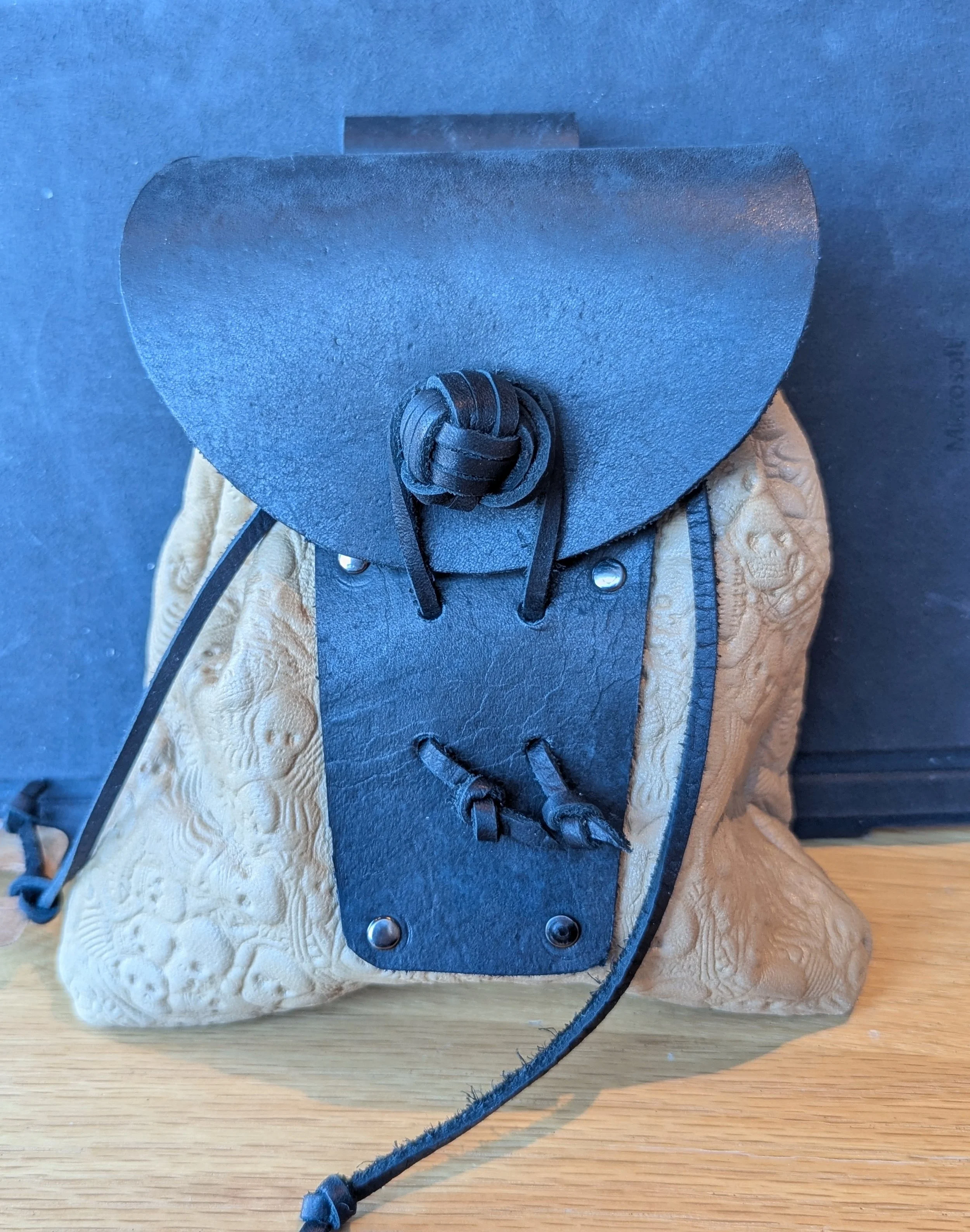 Limited Edition Skull-Stamped Leather Pouch
