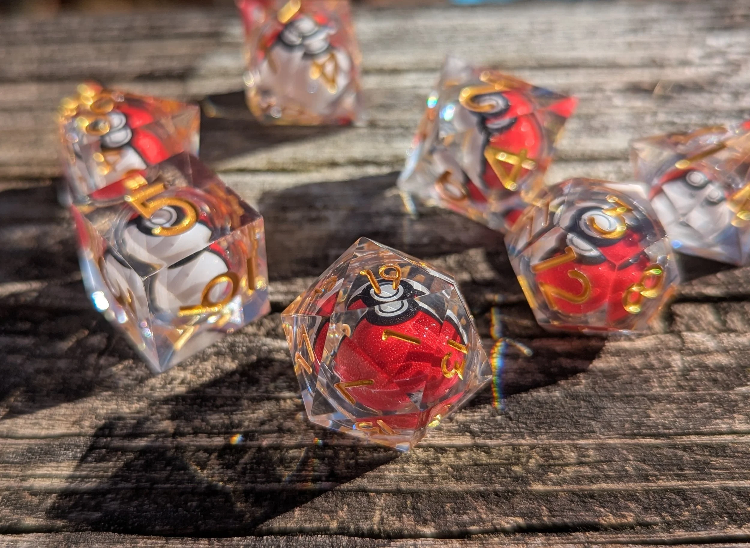 Liquid Core Pokéball Dice Set
