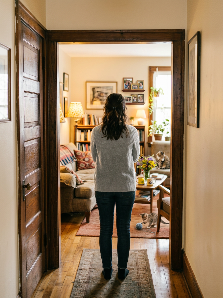 Looking at room from doorway - AI generated