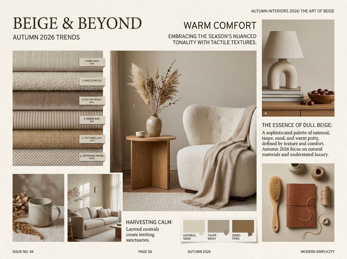Dull beige moodboard