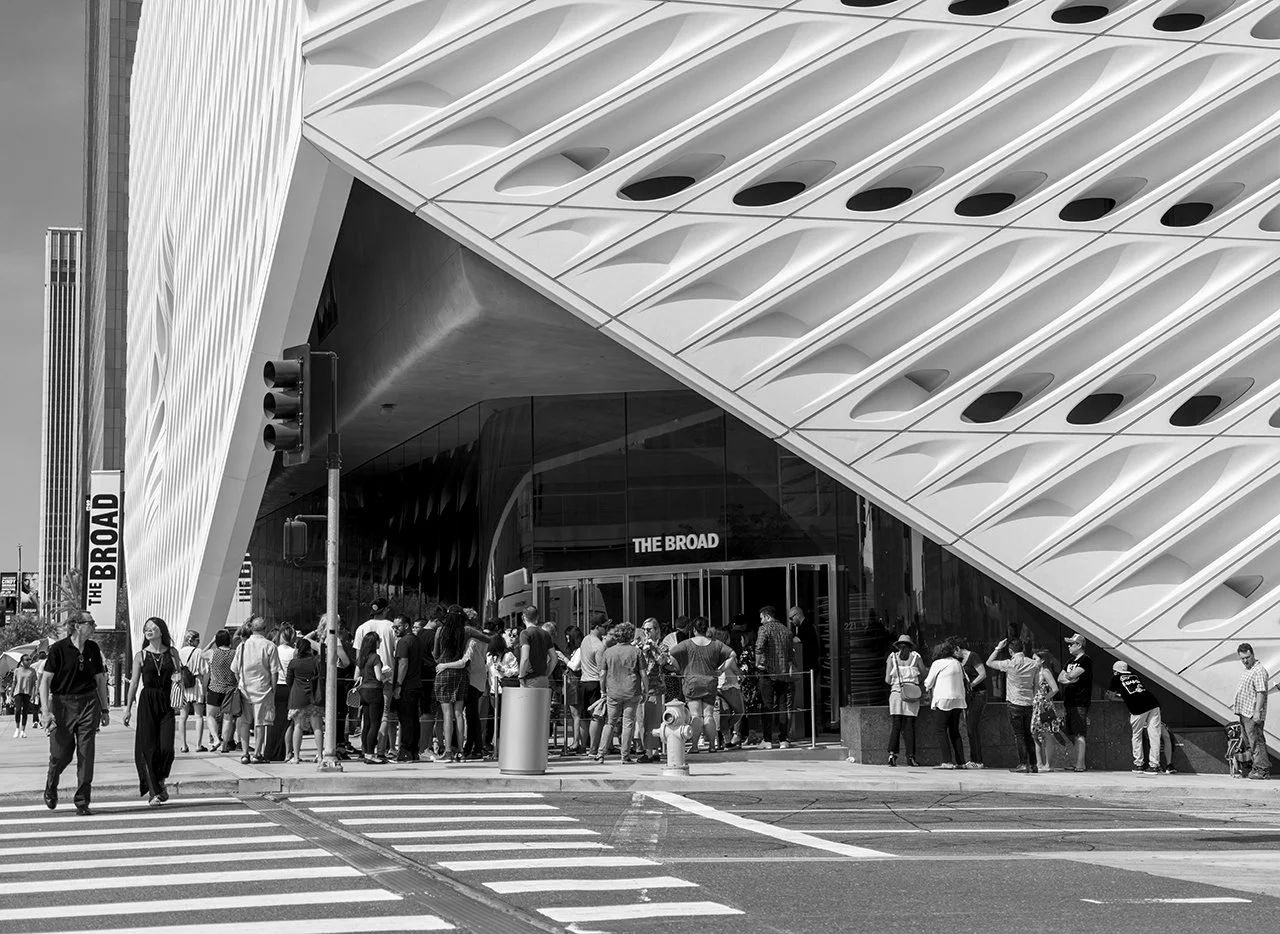 Outside the Broad Museum