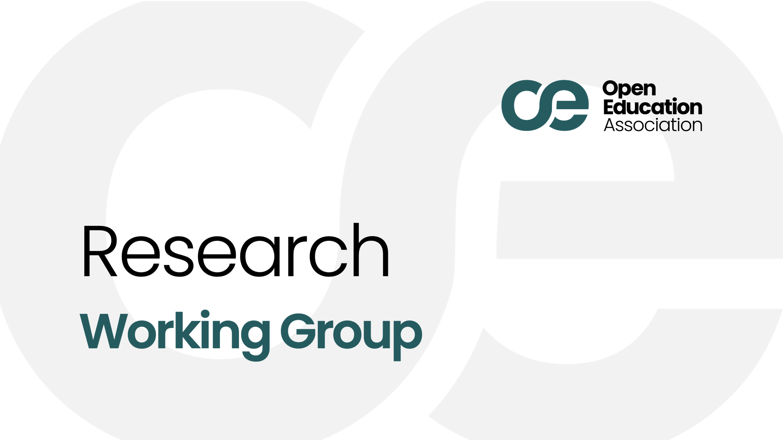 Research Working Group: Introductory Session