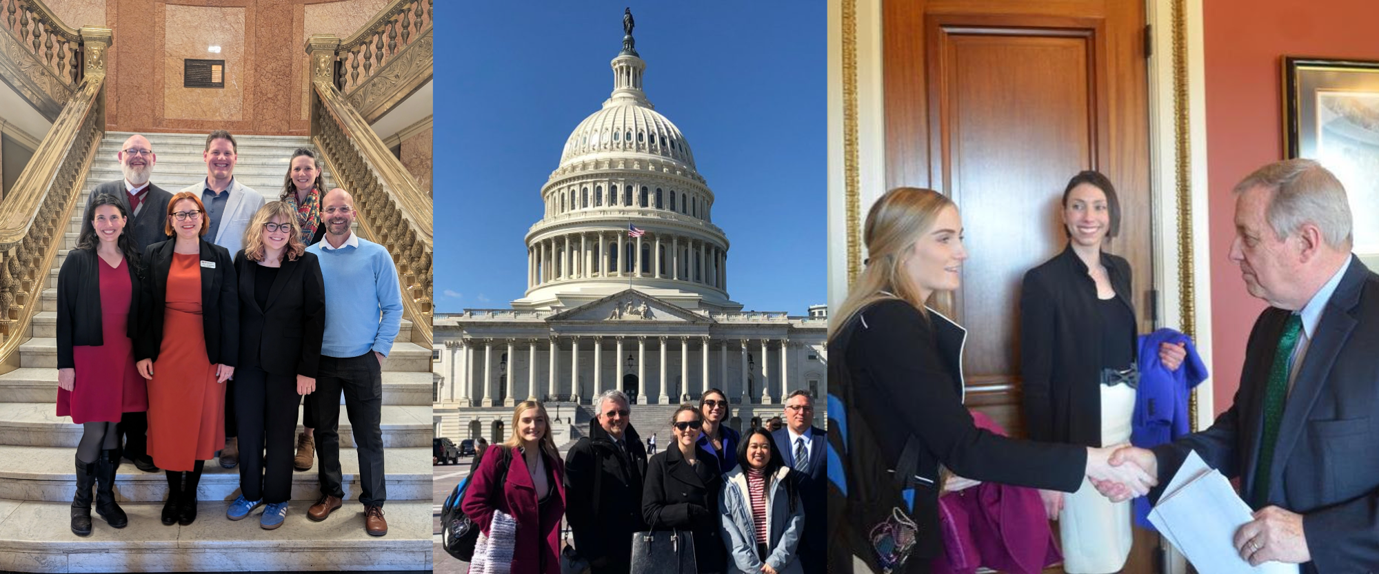 Collage of open education policy work