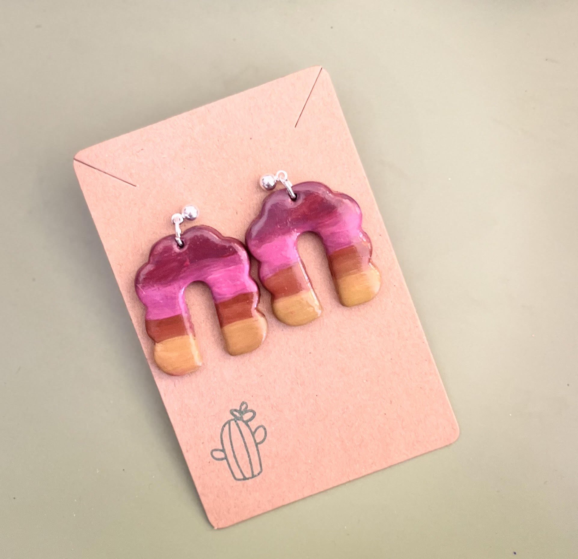 Desert Sunset Arch Earrings