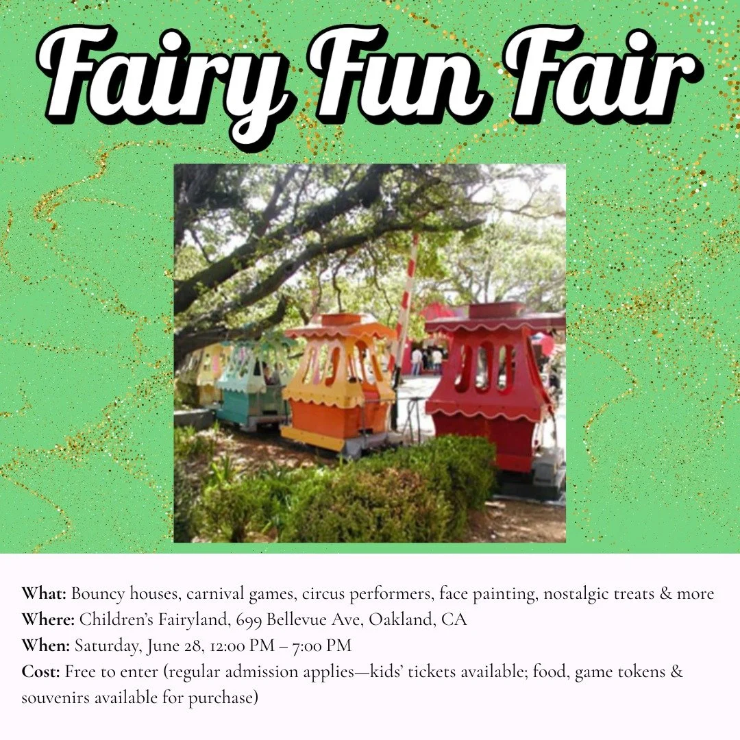 This weekend, magic is in the air! The Fairy Fun Fair at Children&rsquo;s Fairyland is happening Saturday from 12&ndash;7pm &mdash; with bouncy castles, circus acts, face painting, games, and more!

✨🎪 ✨🎪 ✨🎪 ✨🎪 ✨🎪 ✨

Try saying &ldquo;Fairy Fun 