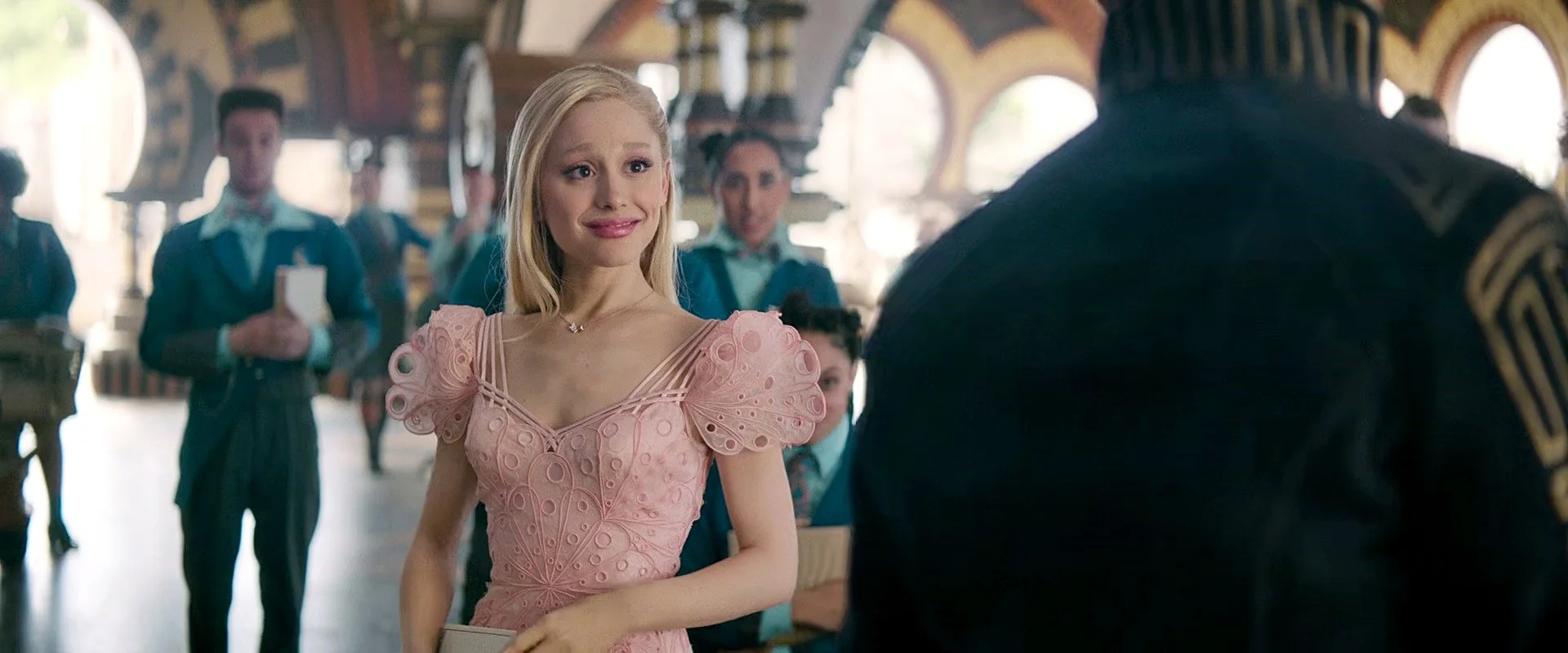 Glinda's costume repeats for cutter Ian Frazer Wallace - Wicked 2024