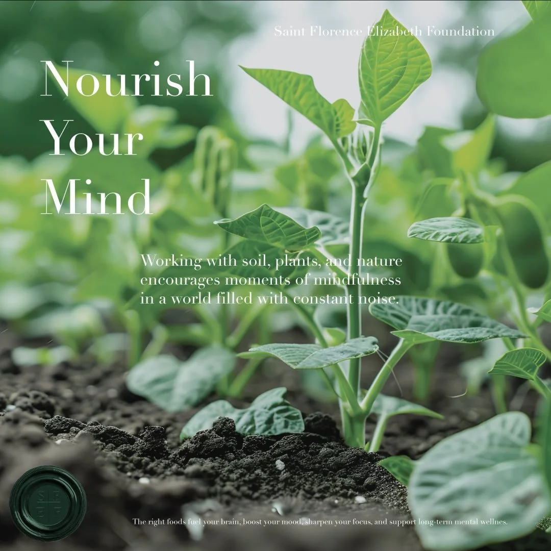 Working with soil, plants, and nature encourages moments of mindfulness in a world filled with constant noise.