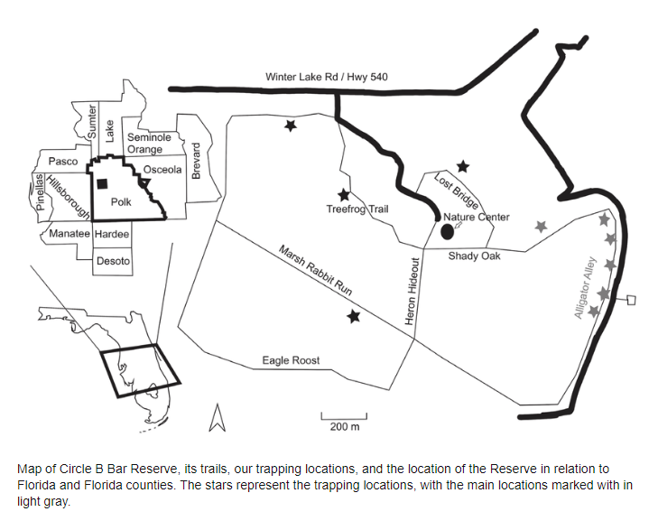 Trail map of Circle B Bar Reserve