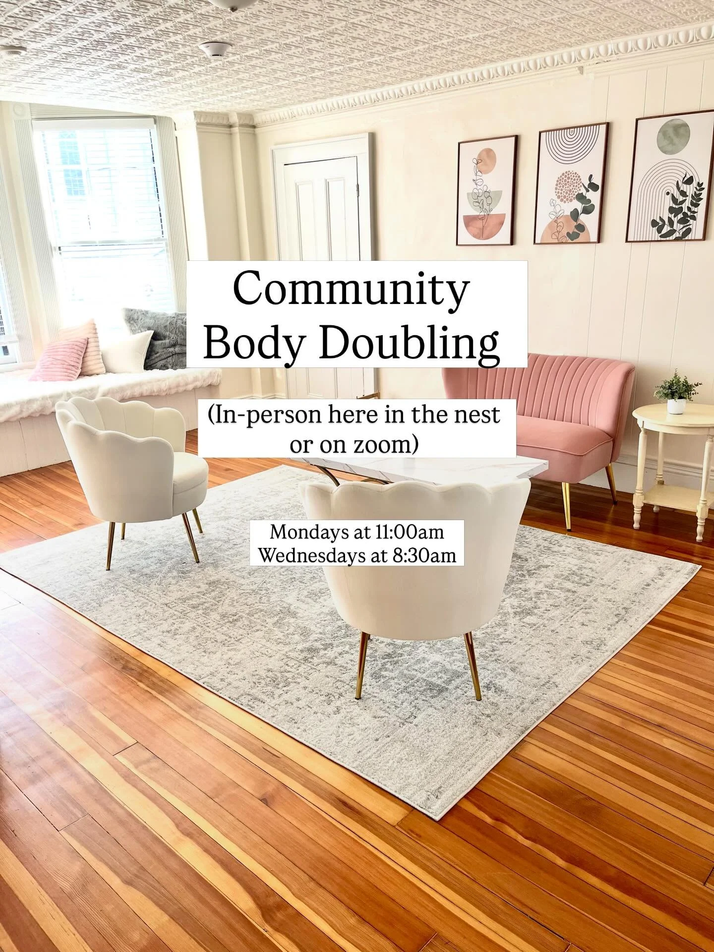 Community body doubling: 

In Deep Wintering we got quiet, went inward, planted seeds of intention. And it&rsquo;s time to start lovingly tending to the ones that are ready to grow. 

Sometimes this phase is exciting and juicy and sometimes parts of 