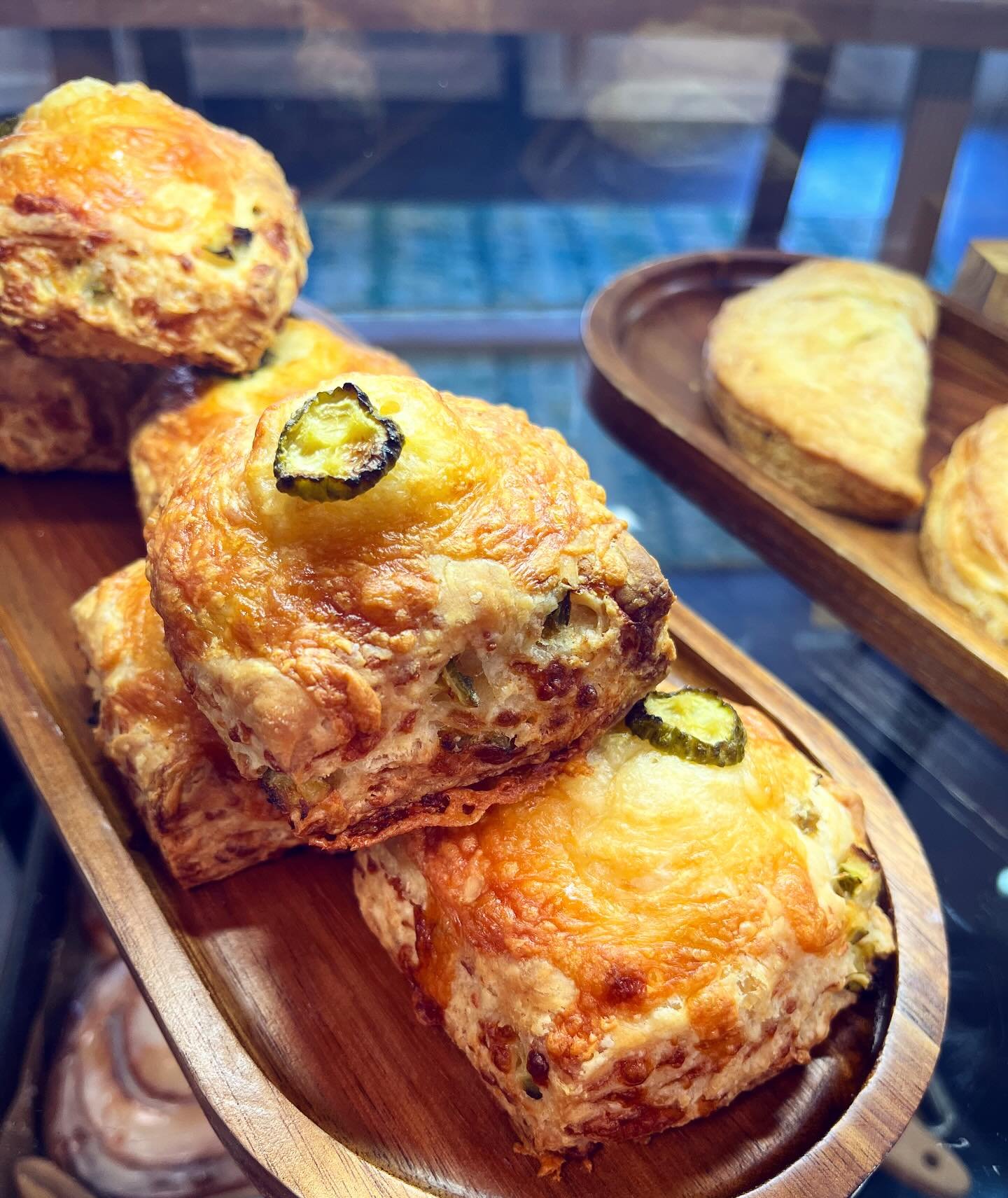 This is a biscuit I&rsquo;ve been thinking about making for a while, and finally got around to - dill pickle &amp; white cheddar! Our signature flaky, buttery biscuit, studded with chopped pickles and a hefty amount of cheese both inside and out. Ava