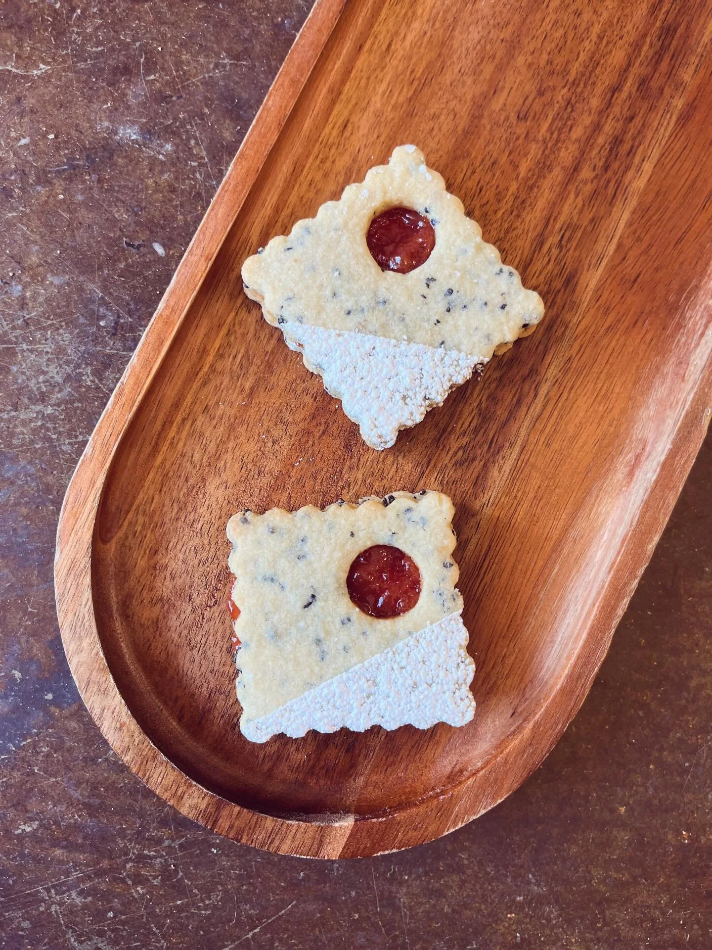 Today only! Black sesame &amp; guava linzer cookies! Come and get &lsquo;em! 

#bakery #ashevillebakery #avleats #828isgreat #supportsmallbusiness