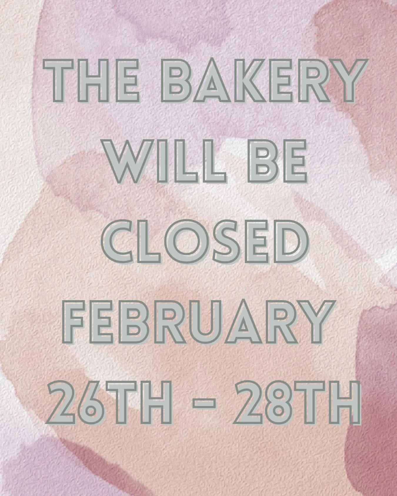 Head&rsquo;s up, y&rsquo;all! The bakery will be closed next week, so I can go on a quick birthday trip. Make sure to stock up on bread and goodies this week!