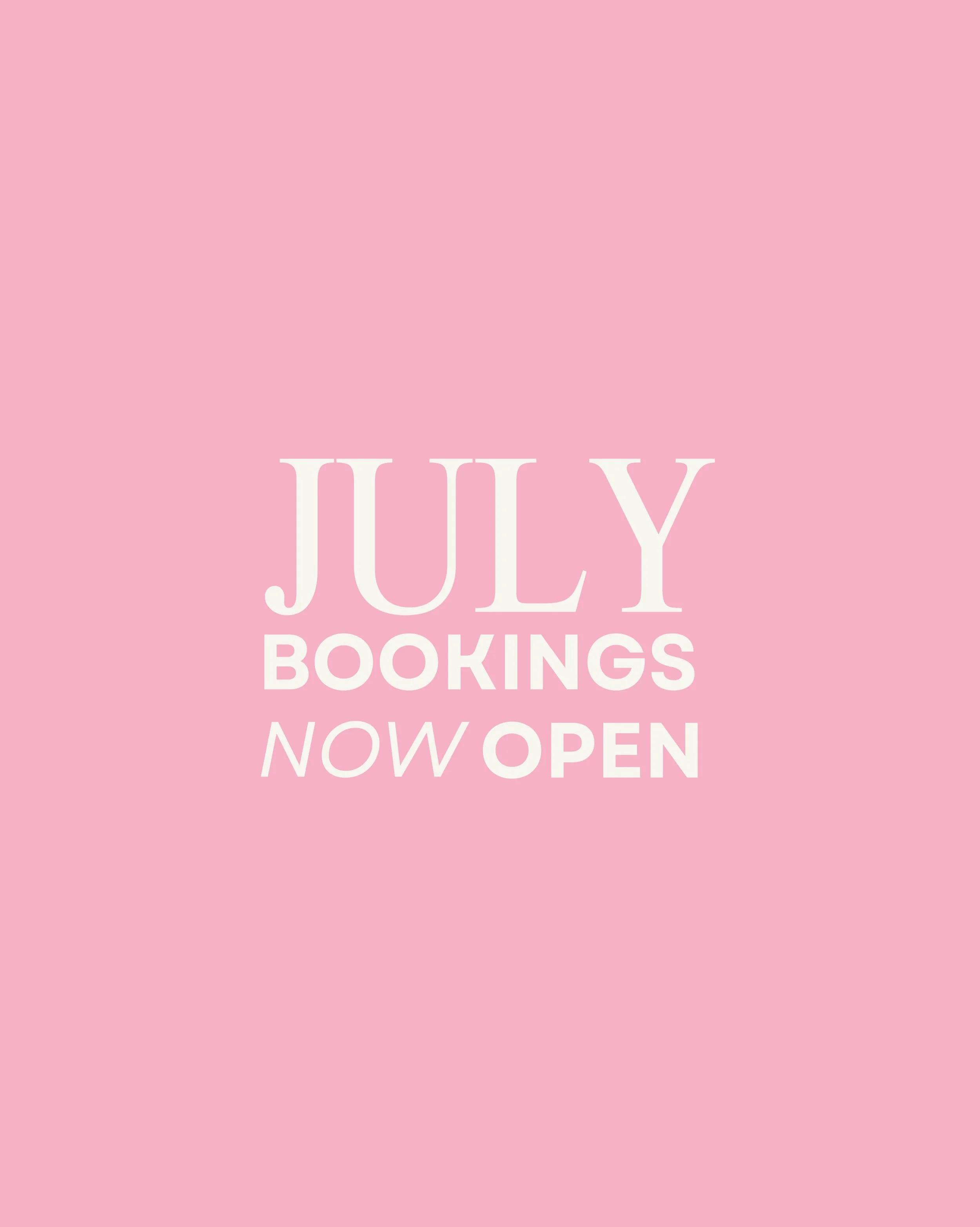 July photoshoot bookings are now open for 2026 ✨

I&rsquo;m now officially taking bookings for July onwards 🧡

I&rsquo;d love to welcome even more brands over the summer to create beautiful fresh new content together.

✨ DM to start planning your sh