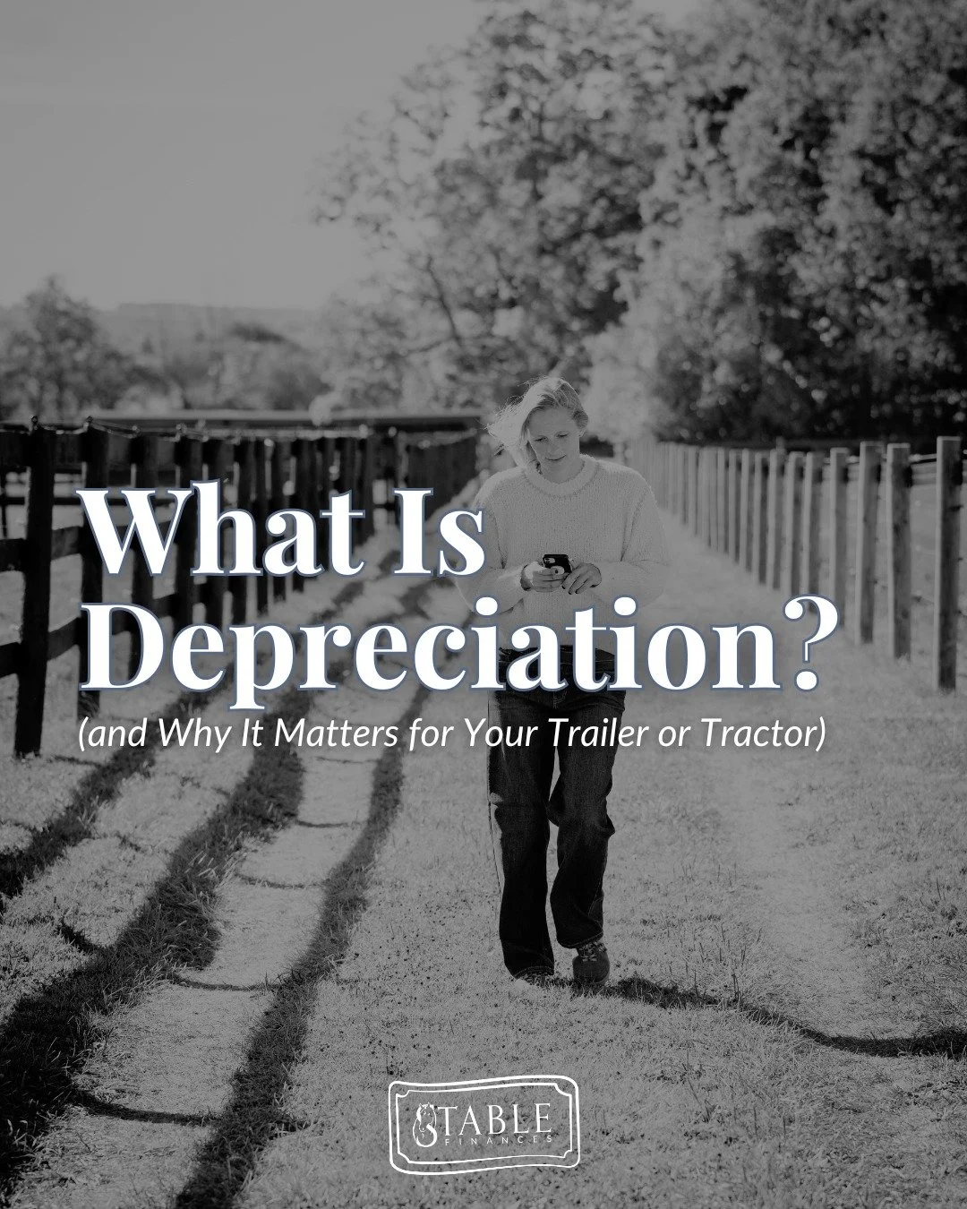 Let&rsquo;s talk about one of the most confusing topics in equestrian business finances &mdash; depreciation.
If you&rsquo;ve ever bought a shiny new trailer or tractor and thought, &ldquo;Perfect, I&rsquo;ll just write the whole thing off this year,
