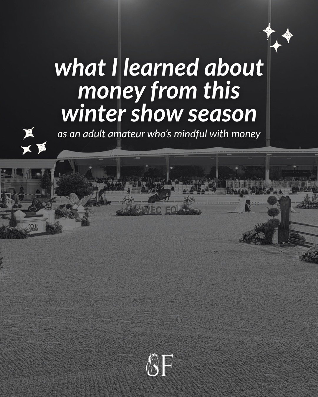 What 12 weeks at WEC taught me about money 💸🐴

Horse shows are expensive - we all know that. But this winter circuit taught me lessons that go way beyond entry fees.

Here's what I learned:
🤍 Small expenses add up FAST. That daily $8 coffee? $576 
