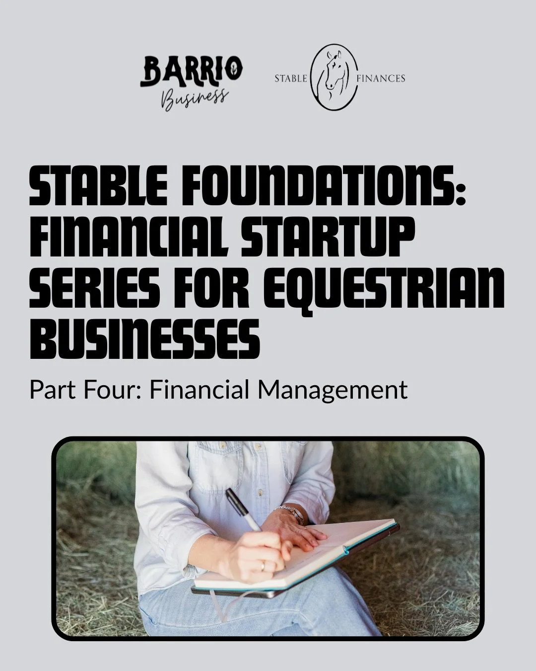 Part 4 of our&nbsp;Stable Foundations: Financial Startup Series&nbsp;with Liz from Barrio Business Coaching 

This is the part most equestrian business owners avoid&hellip;&nbsp;Actually managing the money.

Not just making it or spending it... But t