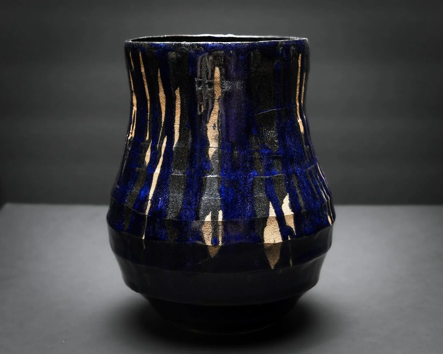 .
Description: Glaze experiment gone right - Wide Medium Sized Vase, Cobalt 
Dimension(s): 6&rdquo; width x 12&rdquo; height 
Creation date: March 25, 2025

 
#ceramics #ceramic #ceramicvase #clayvase #vasesofinstagram #glaze #glazes #ceramicglaze #c