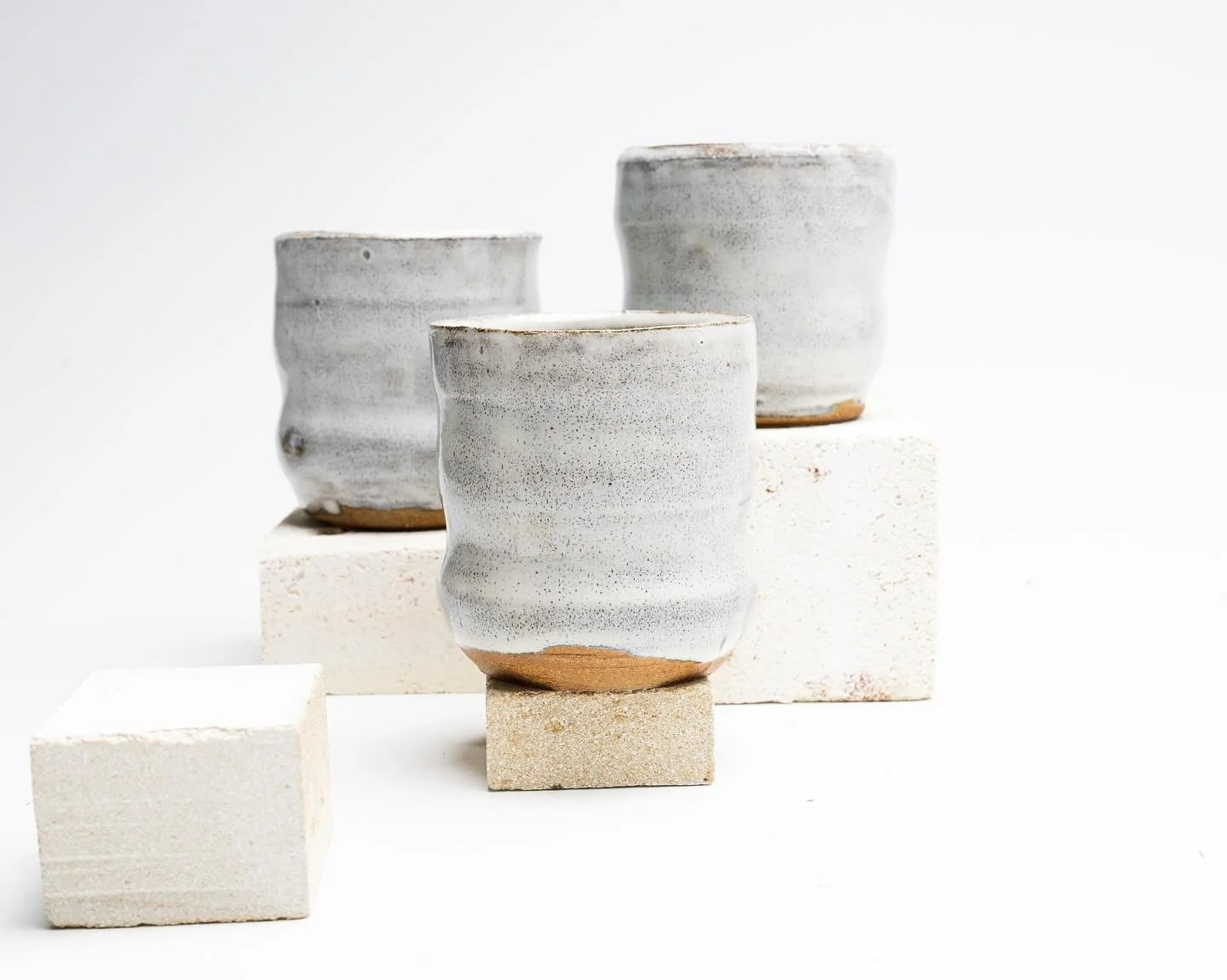 .
Description: Ceramic cup set - glaze test blue/white 
Dimension(s): 3.5&rdquo; diameter x 4.5&rdquo; height 
Creation date: March 5, 2025

 
#ceramics #ceramicsofinstagram #moonjar #ceramicmoonjar ##ceramicvase #ceramicglazes #ceramiccups #ceramicl