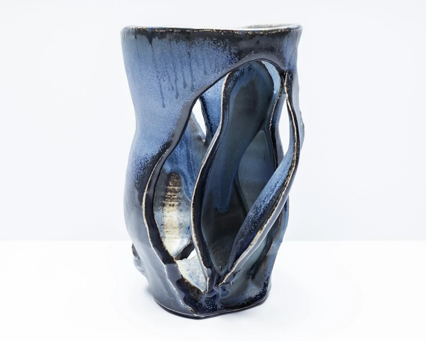 Reconstructed vase - wood fired to cone 10 (ish)