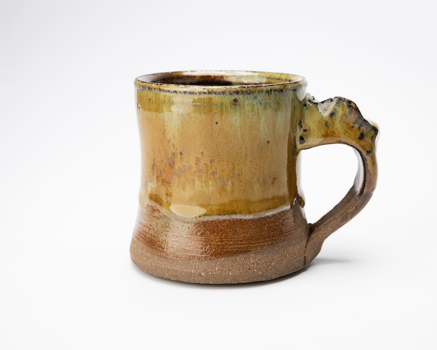 12oz mug, cone 6 oxidation
 
I don&rsquo;t often make glazes for dark clay bodies that exceed my expectations, but when I do - I forget to write them down. 
 
#mugs #mugsofinstagram #glaze #glazes #ceramics
