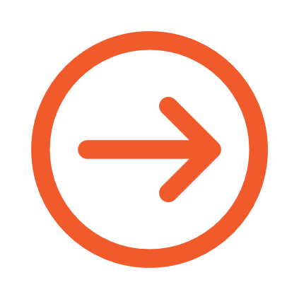Orange right arrow inside a circle on a black background.
