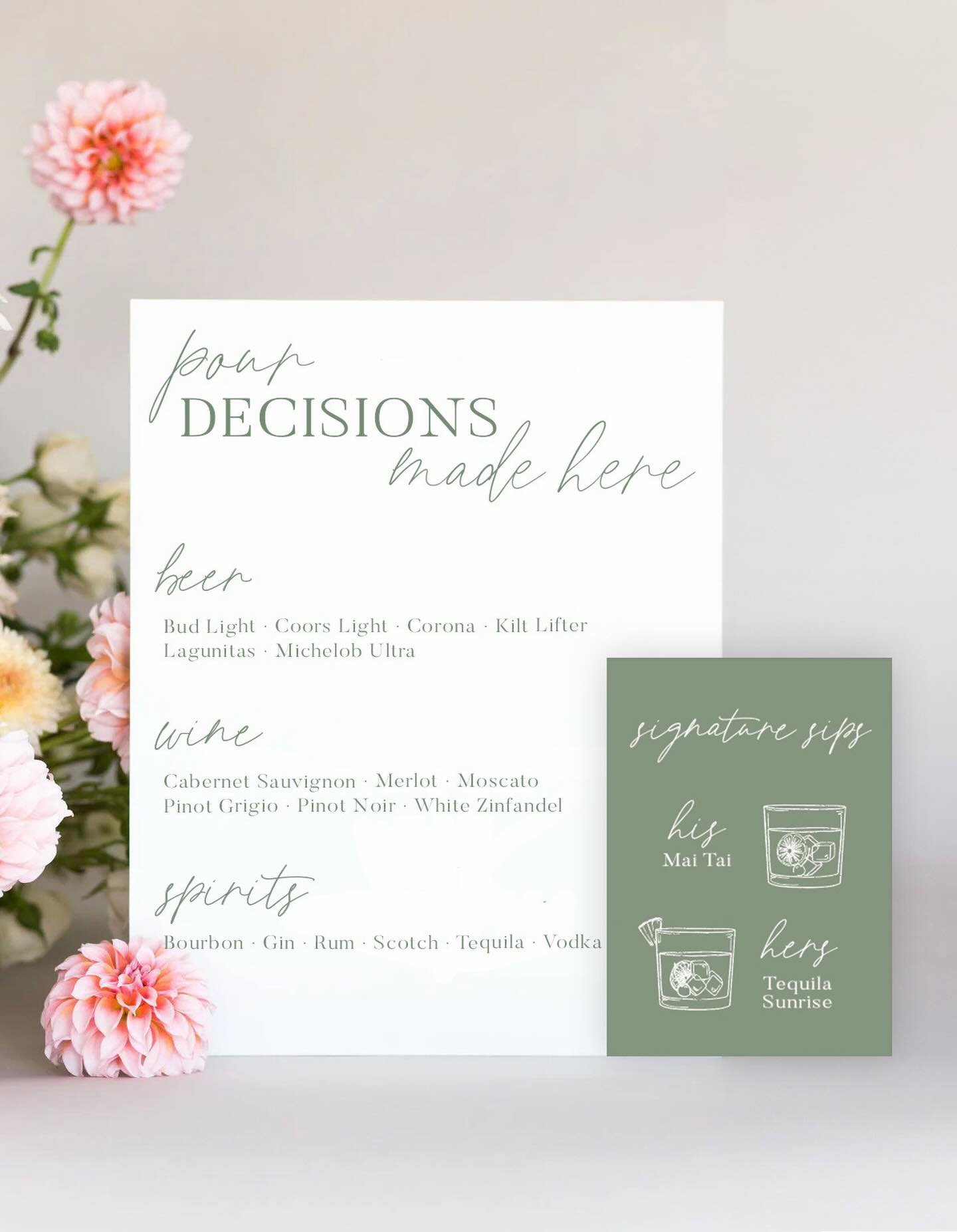 Nothing says &ldquo;this wedding is SO us&rdquo; like custom cocktails named after the bride, the groom&hellip; or even the dog 🐶🍸 From his bold old fashioned to her flirty lavender spritz, signature drinks are the ultimate guest experience moment.