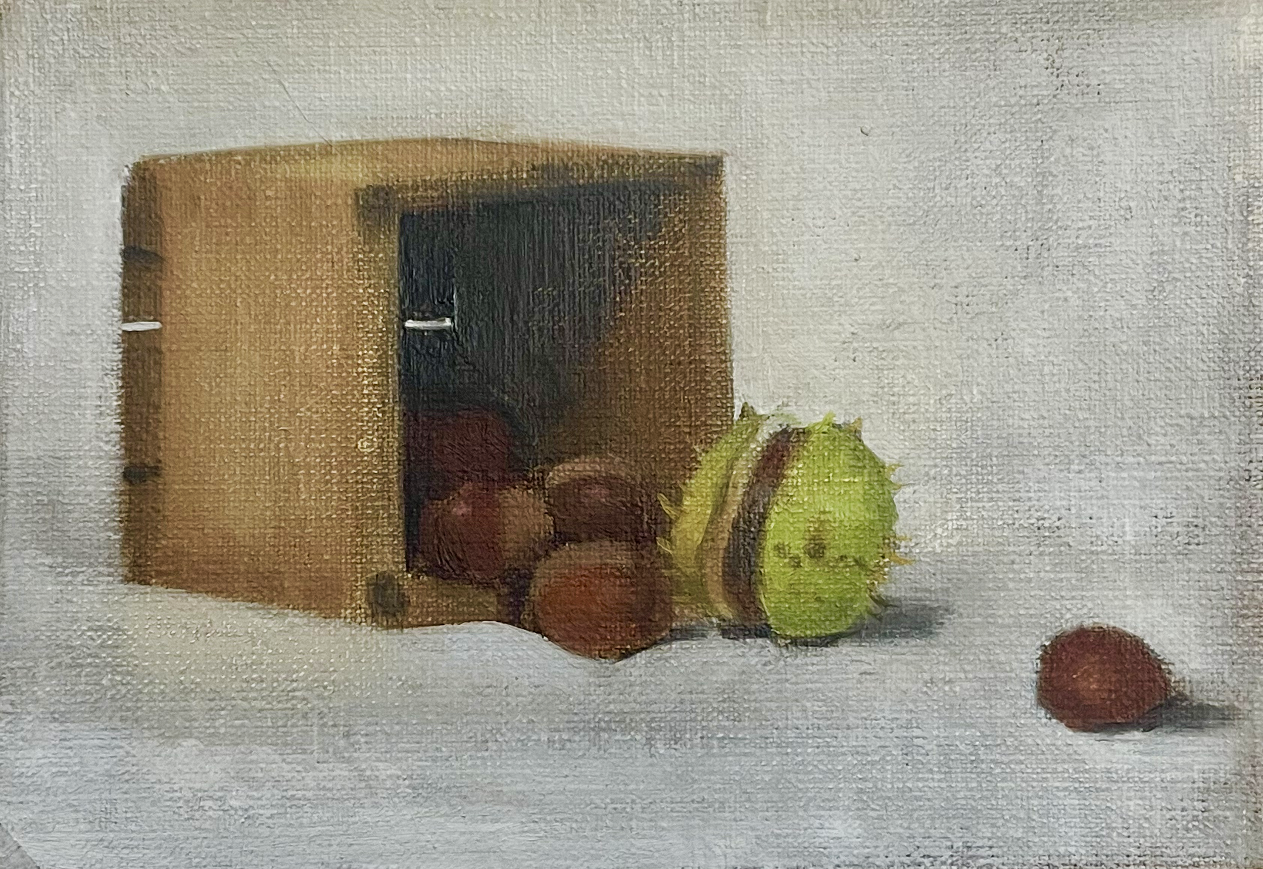 'Chestnuts (Study)', 2024, Oil on linen 🔴