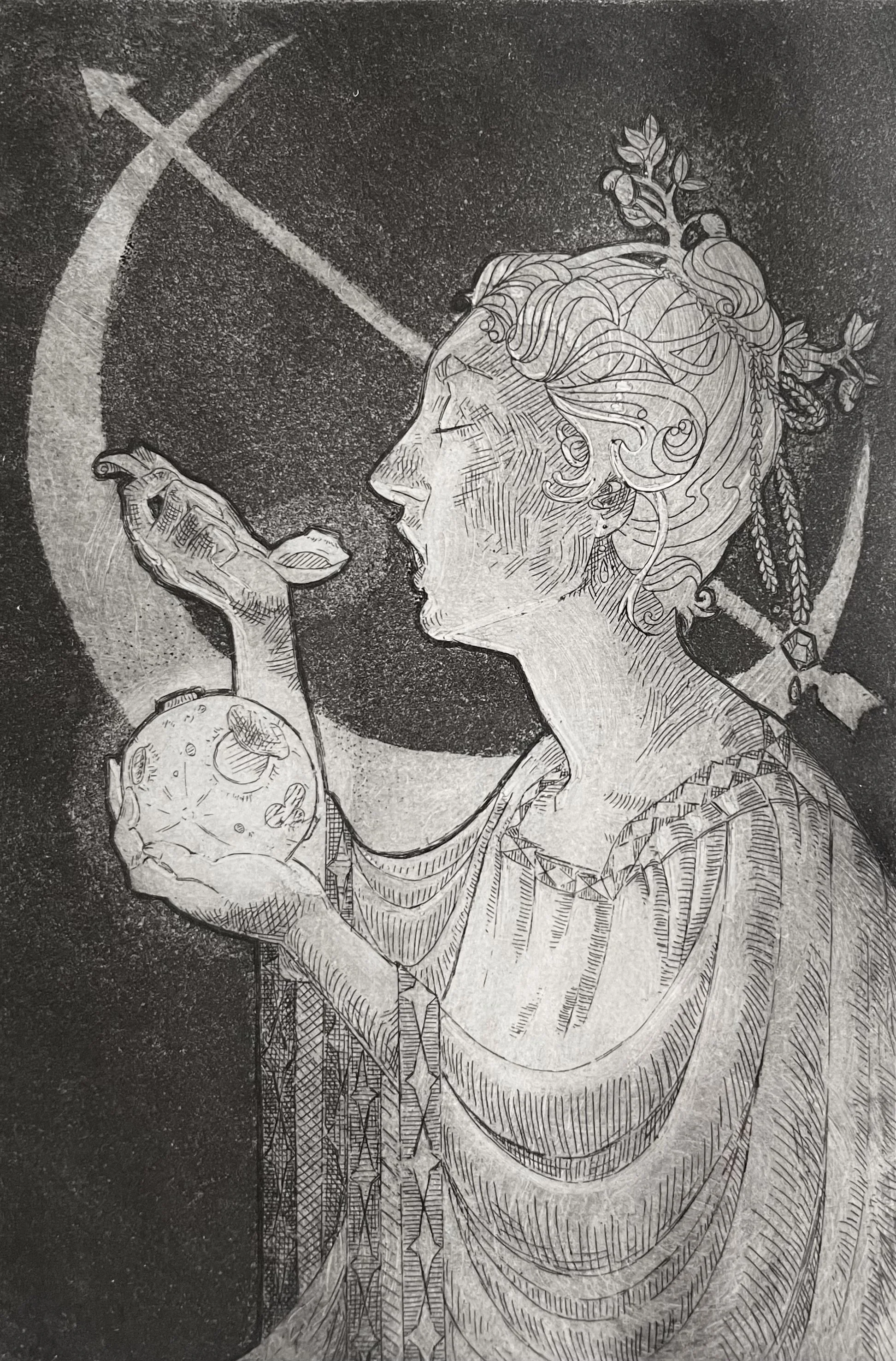 'Artemis', 2022, Etching on copper (7/10)