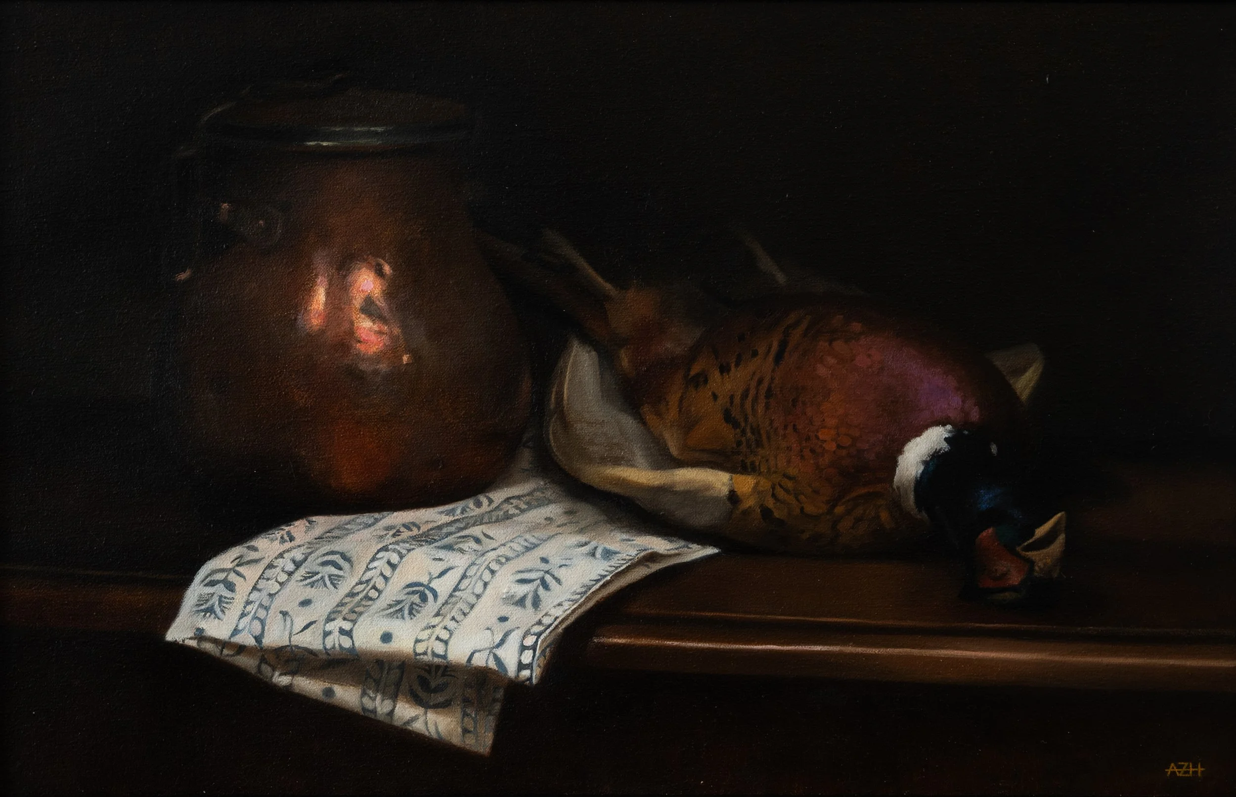 'Pheasant and Copper', 2025, Oil on linen 🔴