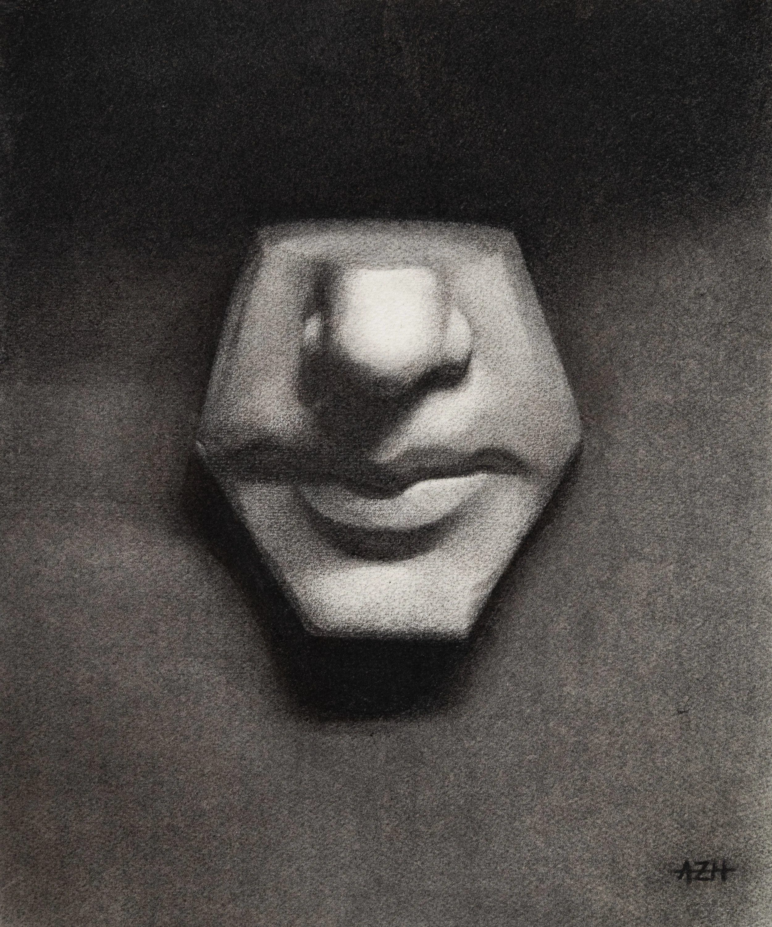 Untitled (Cast i), 2023, Charcoal