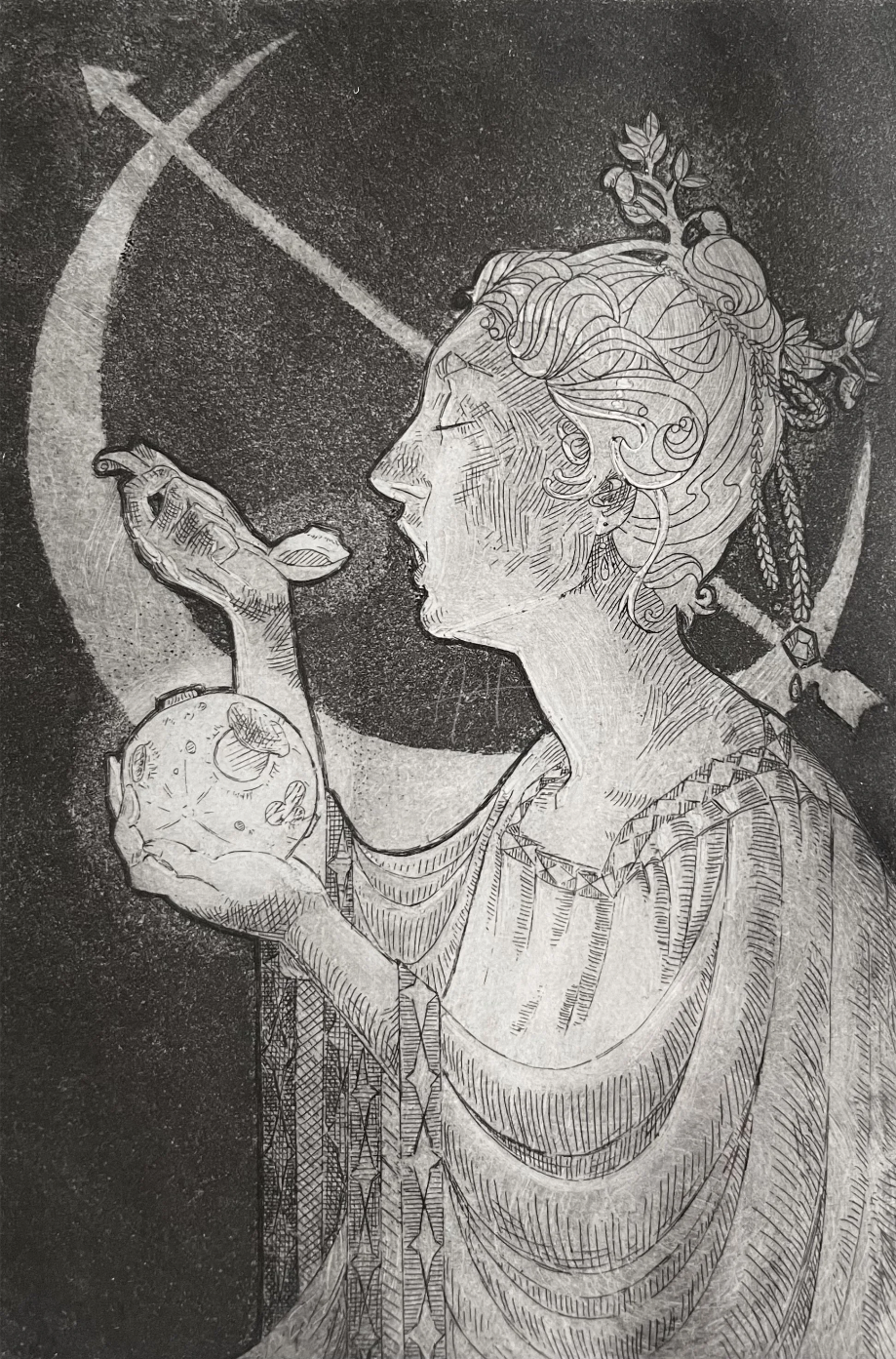 'Artemis', 2022, Etching on copper (series of 10) 🔴