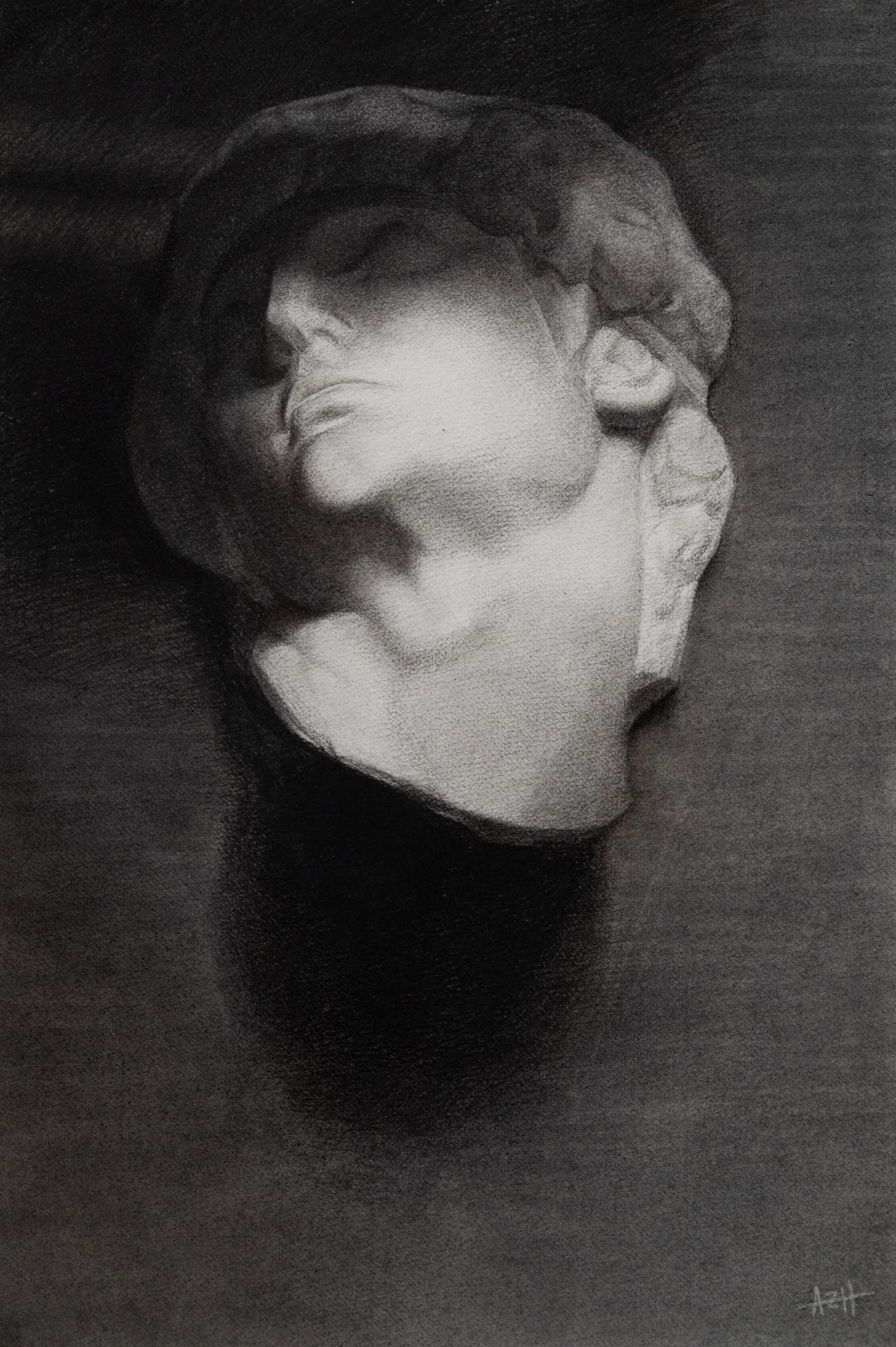Untitled (Cast ii), 2023, Charcoal