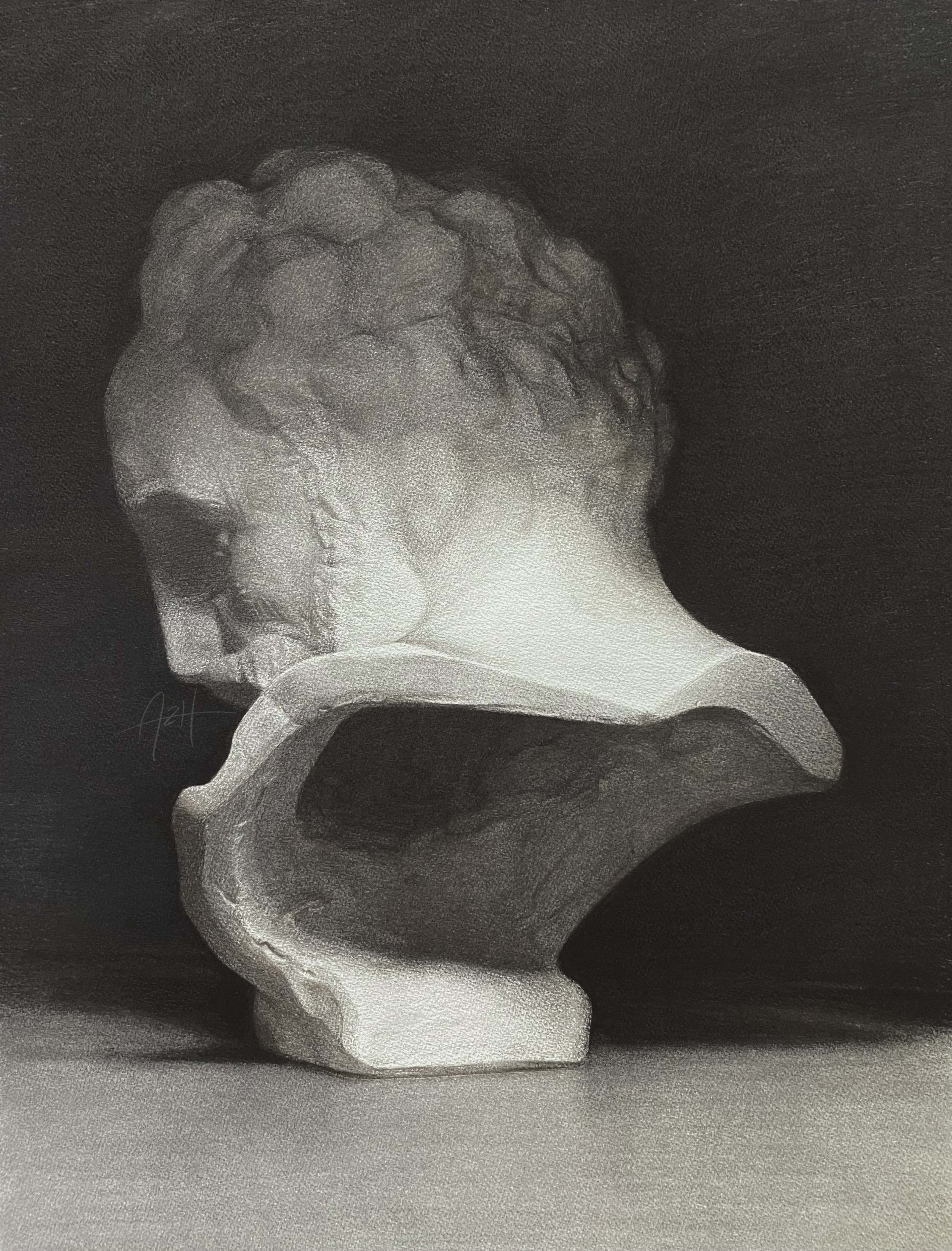 Untitled (cast iii), 2023, Charcoal 🔴