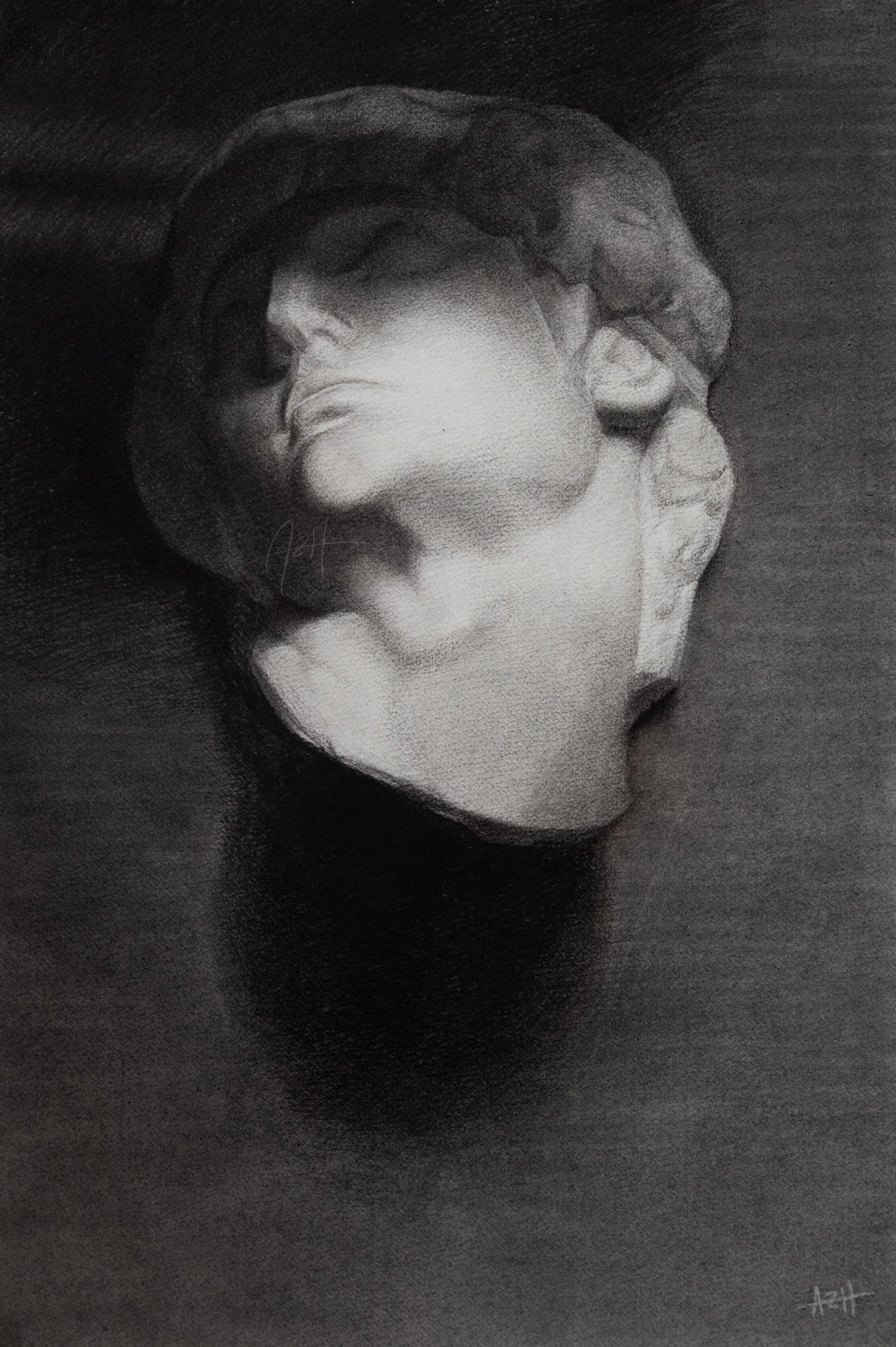 Untitled (cast ii), 2023, Charcoal