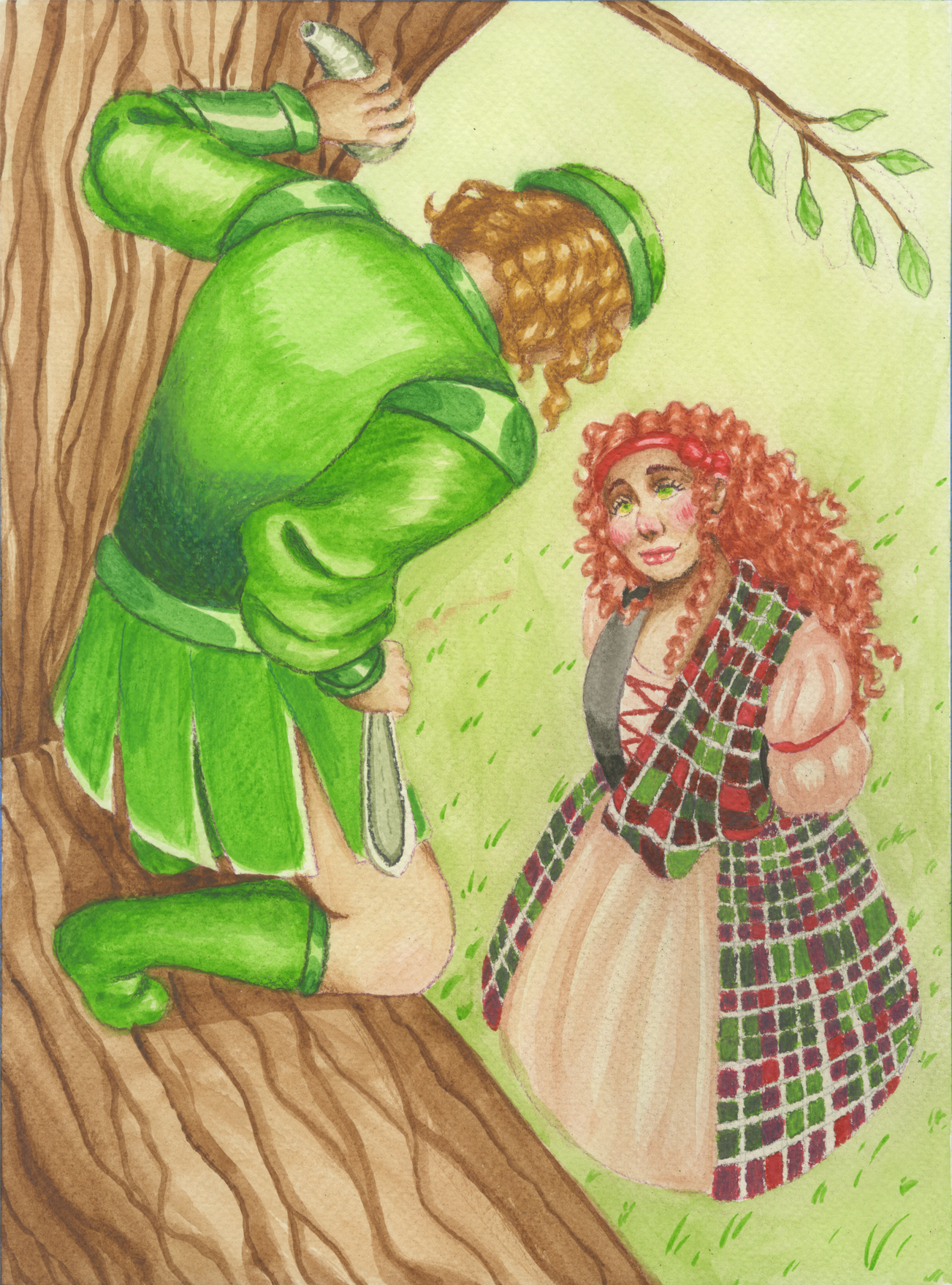 Tamelin | Watercolor and Colored Pencil | March 2025