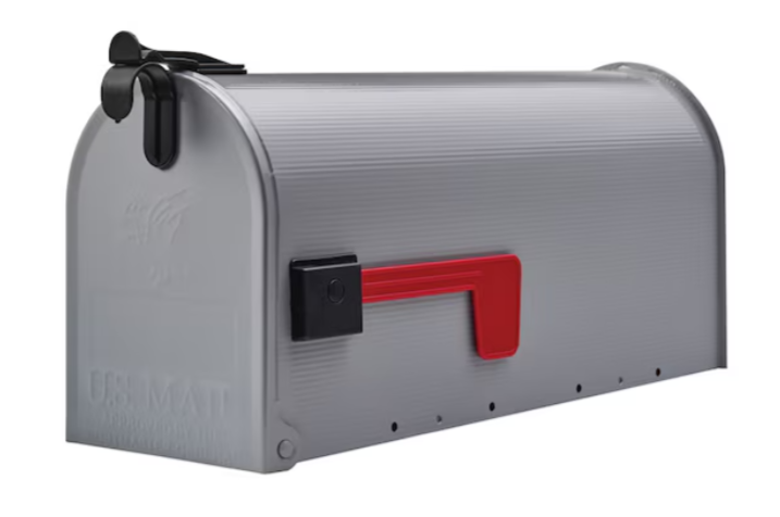 Architectural Standard Size Gray Metal Mailbox