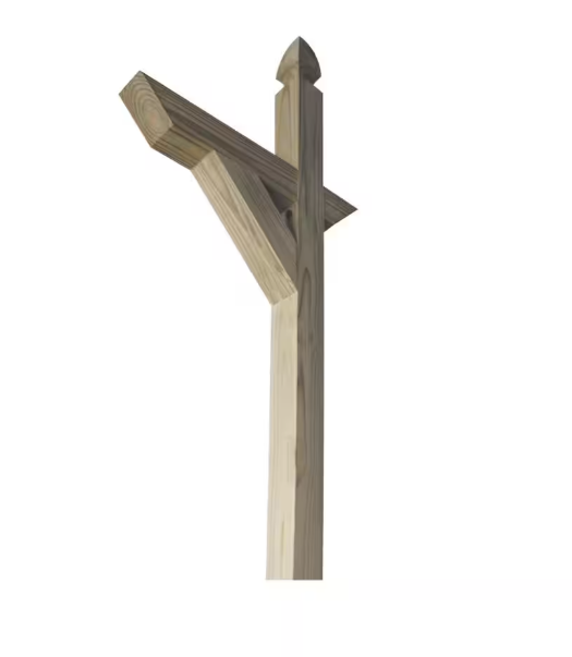 6 ft. Pressure-Treated Pine Gothic-Top Mailbox Post