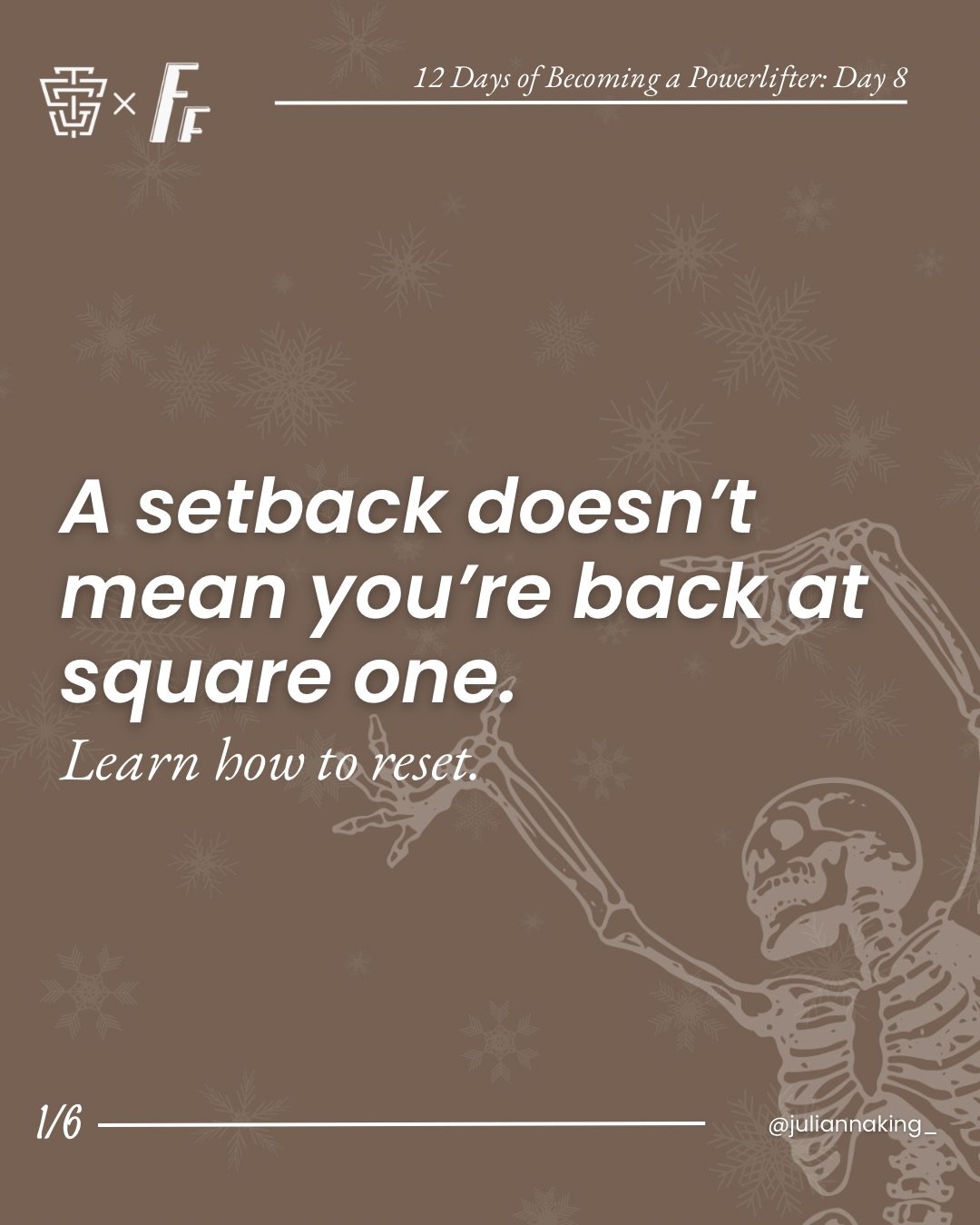 A setback is just that - something that sets you back.

It does not need to derail all your efforts.
As a new powerlifter (or tbh any powerlifter!), it&rsquo;s easy to get discouraged by an injury, poor performance, etc. 

These situations can be rea