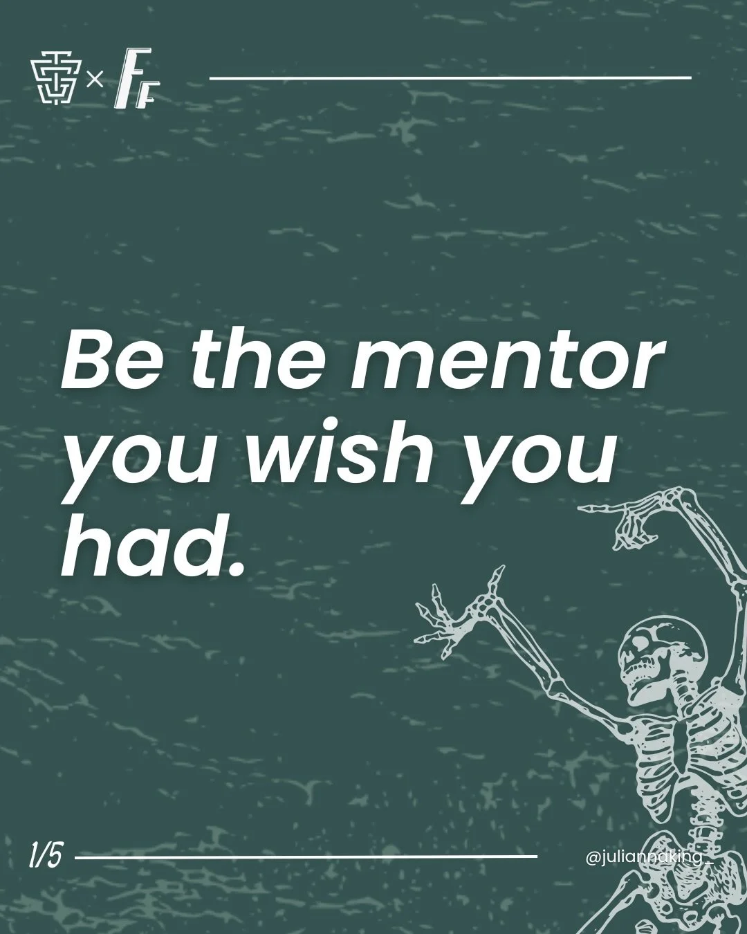 Be the person you wish you had when you started.

When I started lifting, I was 14 years old in the Lifetime gym that I wasn&rsquo;t supposed to lift alone in until 16. I started lifting after recovering from anorexia and wanting to take up more spac