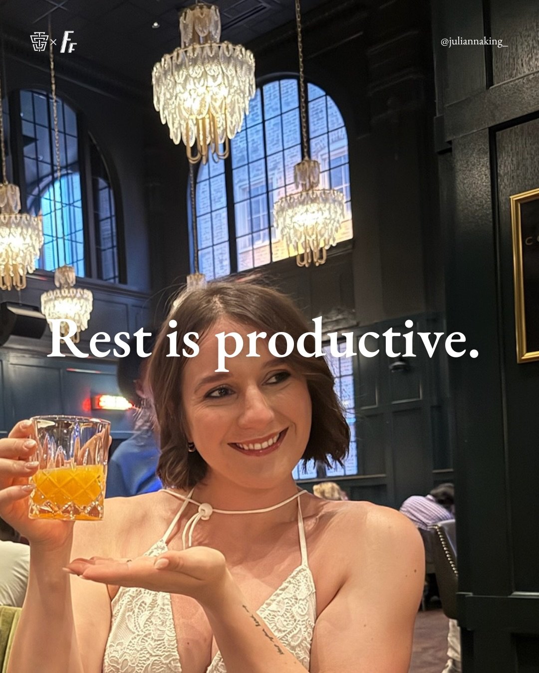 As a 25 year old, chasing big dreams and a self-proclaimed workaholic, I constantly need this reminder. 

I recently took a vacation, and it was the first time since starting coaching that I took true time off. I was anxious about it &mdash; anxious 