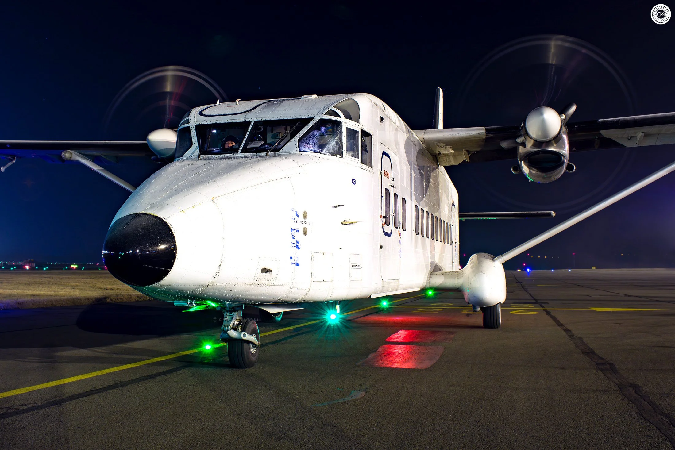 Benair Short 360 SD360 OY-MUG Edinburgh EGPH Cargo Mail Flight Night Airline Shorts EGPD 