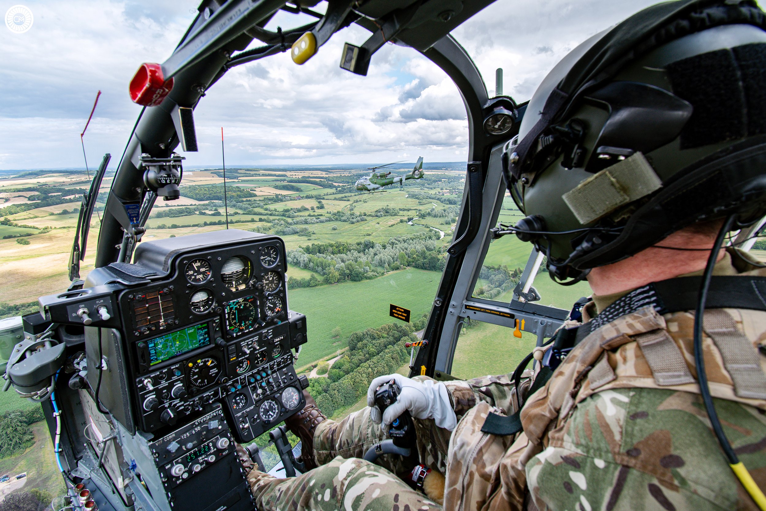 British UK Defence Army Air Corps Westland Aerospatiale Gazelle AH1 ZB690 ZB764 Middle Wallop Hampshire Salisbury Cathedral United Kingdom 7AAC 5AAC 665 Squadron Northern Ireland Aldergrove SA.341B Regiment Retirement 2023 Chris Melaisi air to air