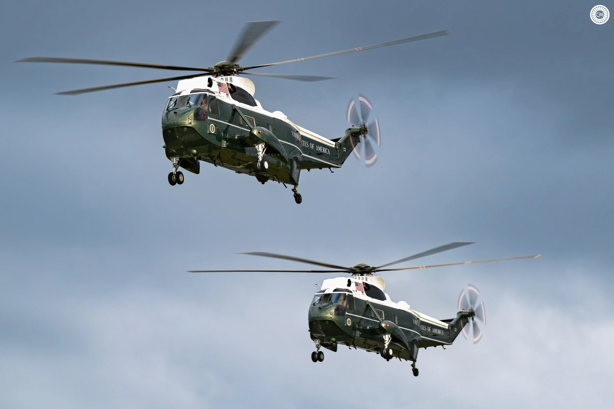 2025 USAF United States of America Air Force Army Marines HMX-1 VC-25A C-32A Andrews AFB Scotland POTUS visit Aberdeen Prestwick Chris Melaisi Sea King HMX-1 White Top VH-3D CH-47F C-17A Globemaster Golf Course Scottish President Trump Donald EGPD