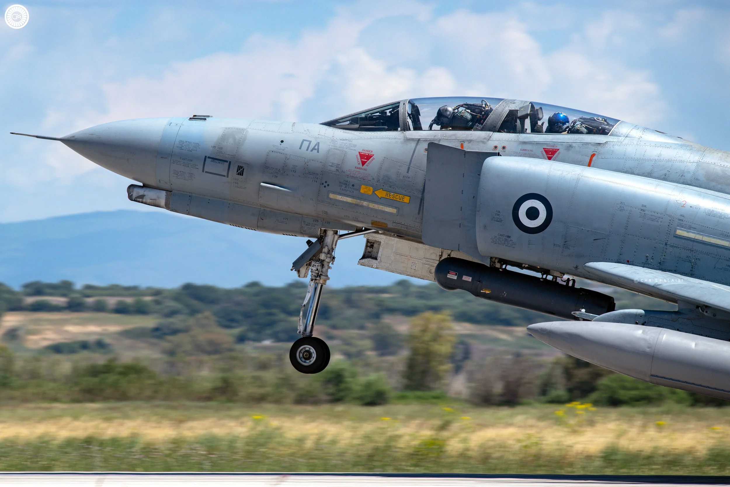 Hellenic Air Force Greek Greece 338 MDV Squadron 117th Combat Wing Andravida Western Greece McDonnell Douglas F-4E Phantom II Fighter Military Aviation Chris Melaisi Phancon 2025 Retirement Mr Spook Spooky