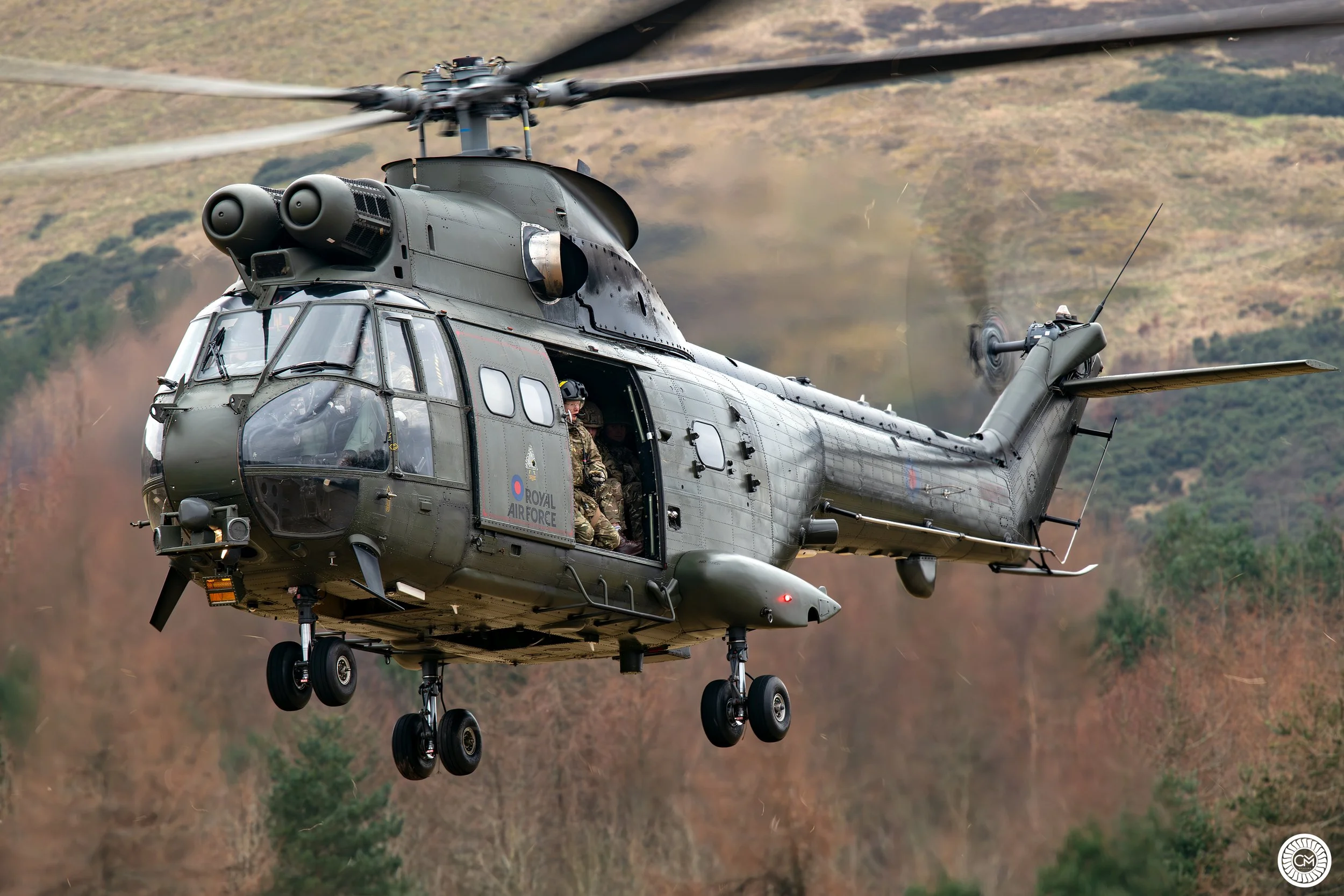 RAF Royal Air Force Aerospatiale Sud Aviation Westland Helicopters Puma HC1 HC2 Mark 2 VORTEX RAF Benson Leuchars Kukri Dawn 33 230 Squadron Edinburgh 28(AC) Sqn Retirement Farewell Medium Lift Upgrade MoD Army Cyprus Belize Brunei 54 Tiger HC.2 Ex