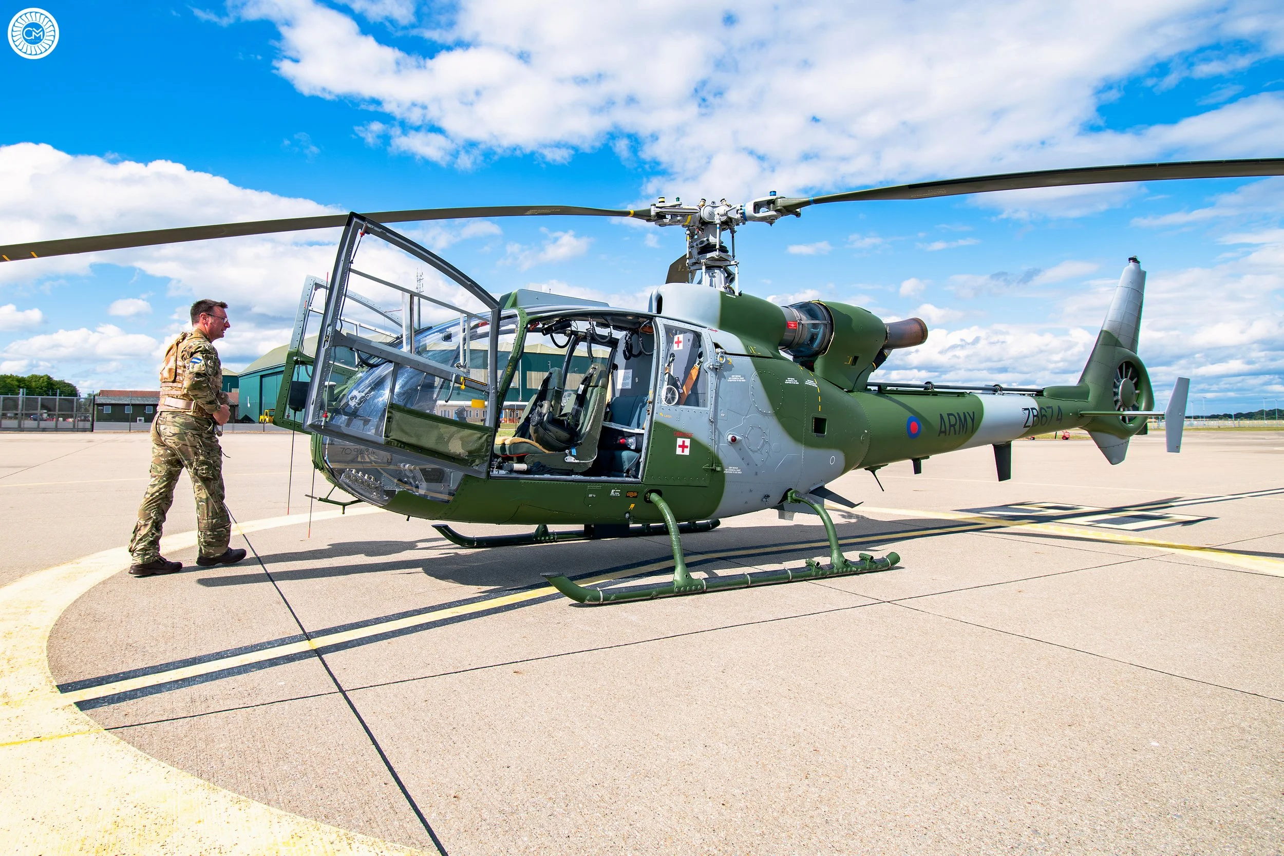 British UK Defence Army Air Corps Westland Aerospatiale Gazelle AH1 ZB690 ZB764 Middle Wallop Hampshire Salisbury Cathedral United Kingdom 7AAC 5AAC 665 Squadron Northern Ireland Aldergrove SA.341B Regiment Retirement 2023 Chris Melaisi air to air