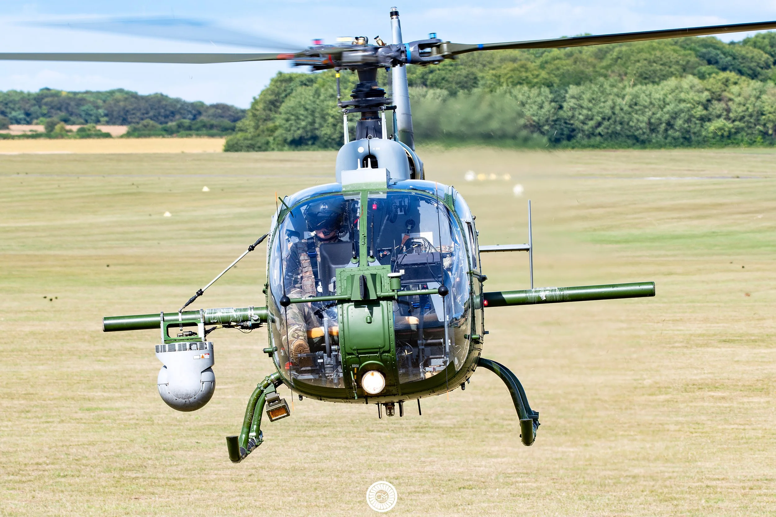 British UK Defence Army Air Corps Westland Aerospatiale Gazelle AH1 ZB690 ZB764 Middle Wallop Hampshire Salisbury Cathedral United Kingdom 7AAC 5AAC 665 Squadron Northern Ireland Aldergrove SA.341B Regiment Retirement 2023 Chris Melaisi air to air