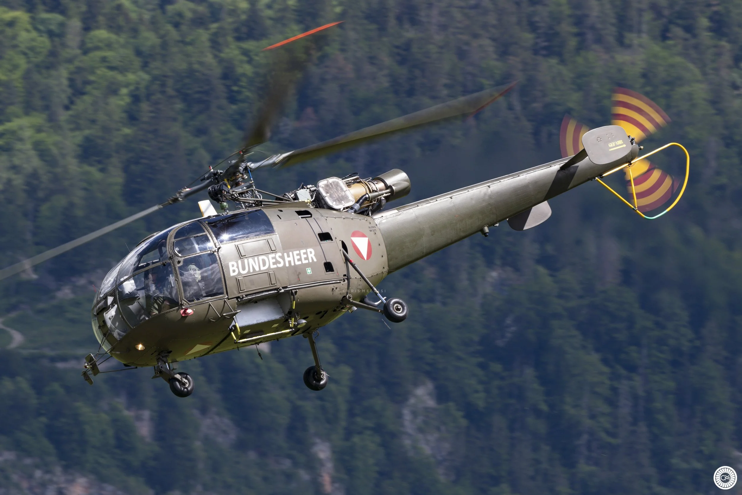 Austrian Air Force Aerospatiale Sud Aviation SA316 Alouette III Bundesheer Austria Alps Aigen im Ennstal Retirement Chris Melaisi Agusta AW169 S-70A AB-212 OH-58 Kiowa Base Visit Military Aviation